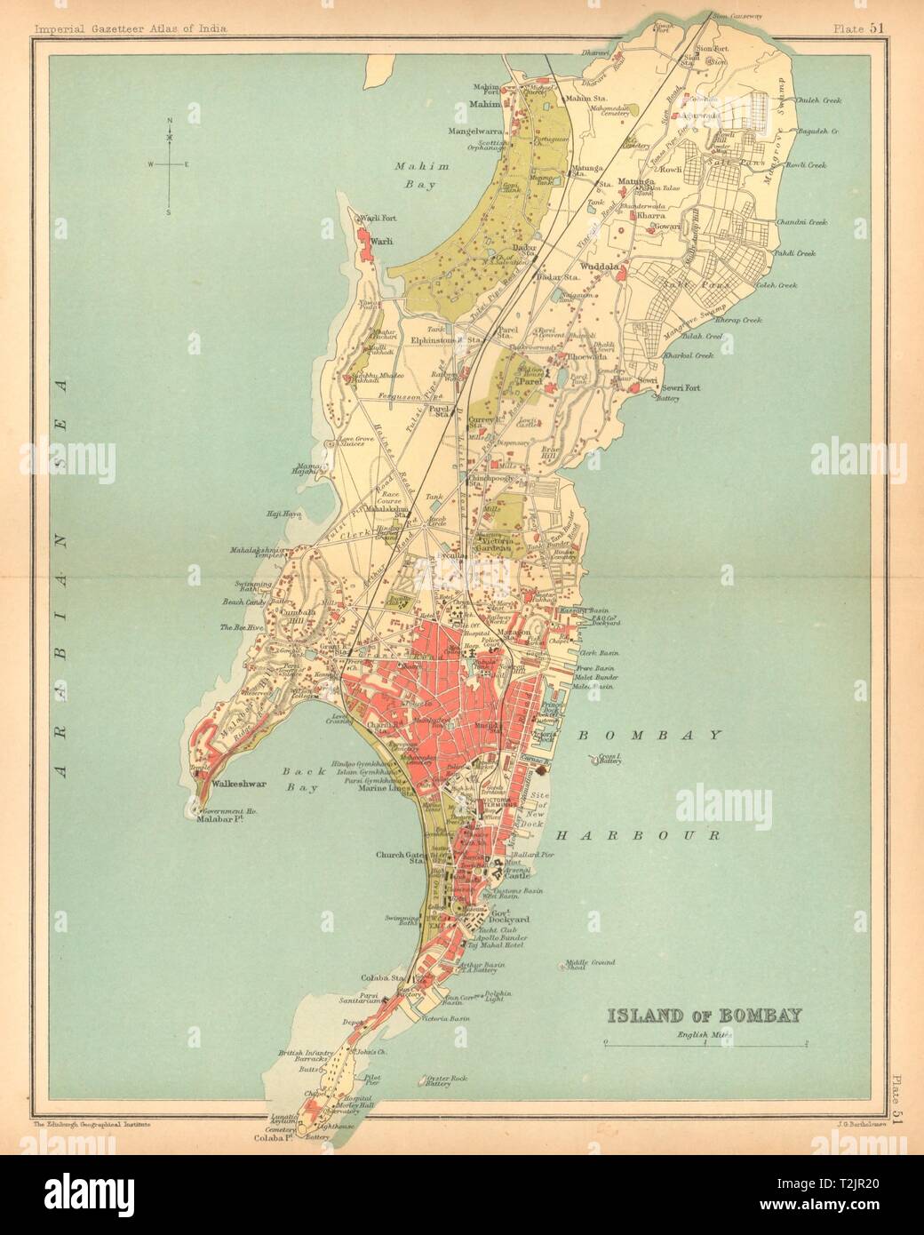 British India Map Pdf Bombay Island Town City Plan. Mumbai. British India 1909 Old Antique Map  Chart Stock Photo - Alamy