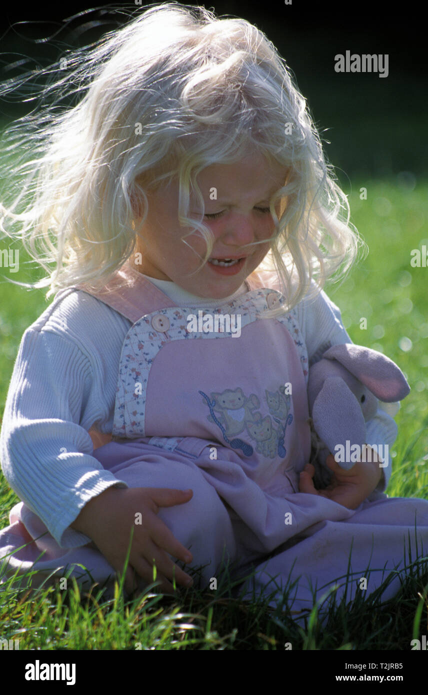 little girl having a tantrum Stock Photo