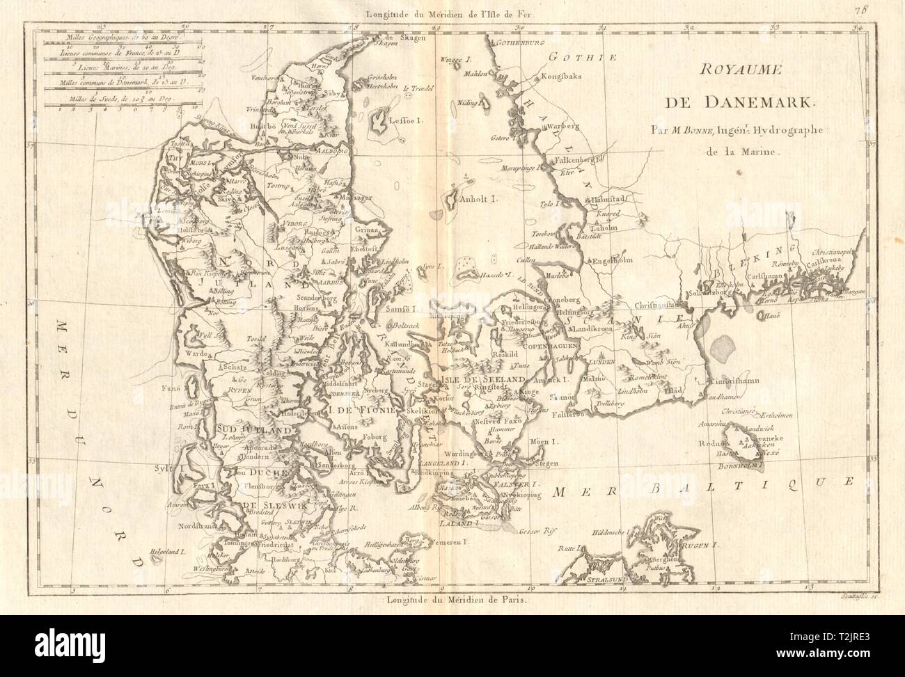 Denmark map and 18th century hi-res stock photography and images - Alamy