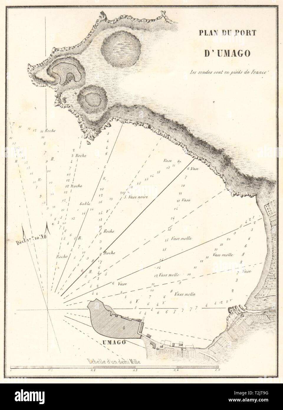 The Port of Umag. 'Plan du Port d'umago'. Croatia. Istria. GAUTTIER