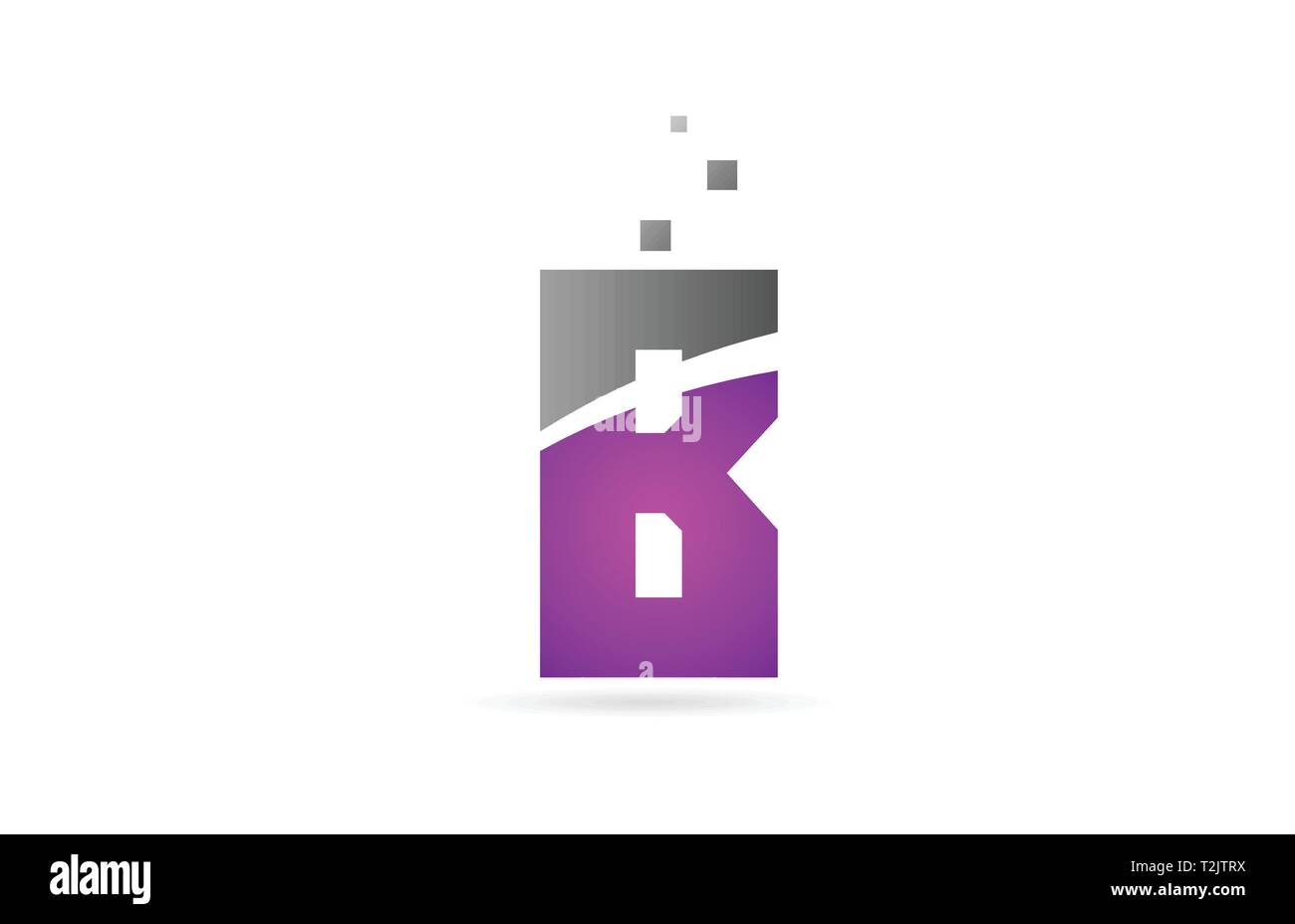 pink grey alphabet letter B logo design suitable for a company or ...