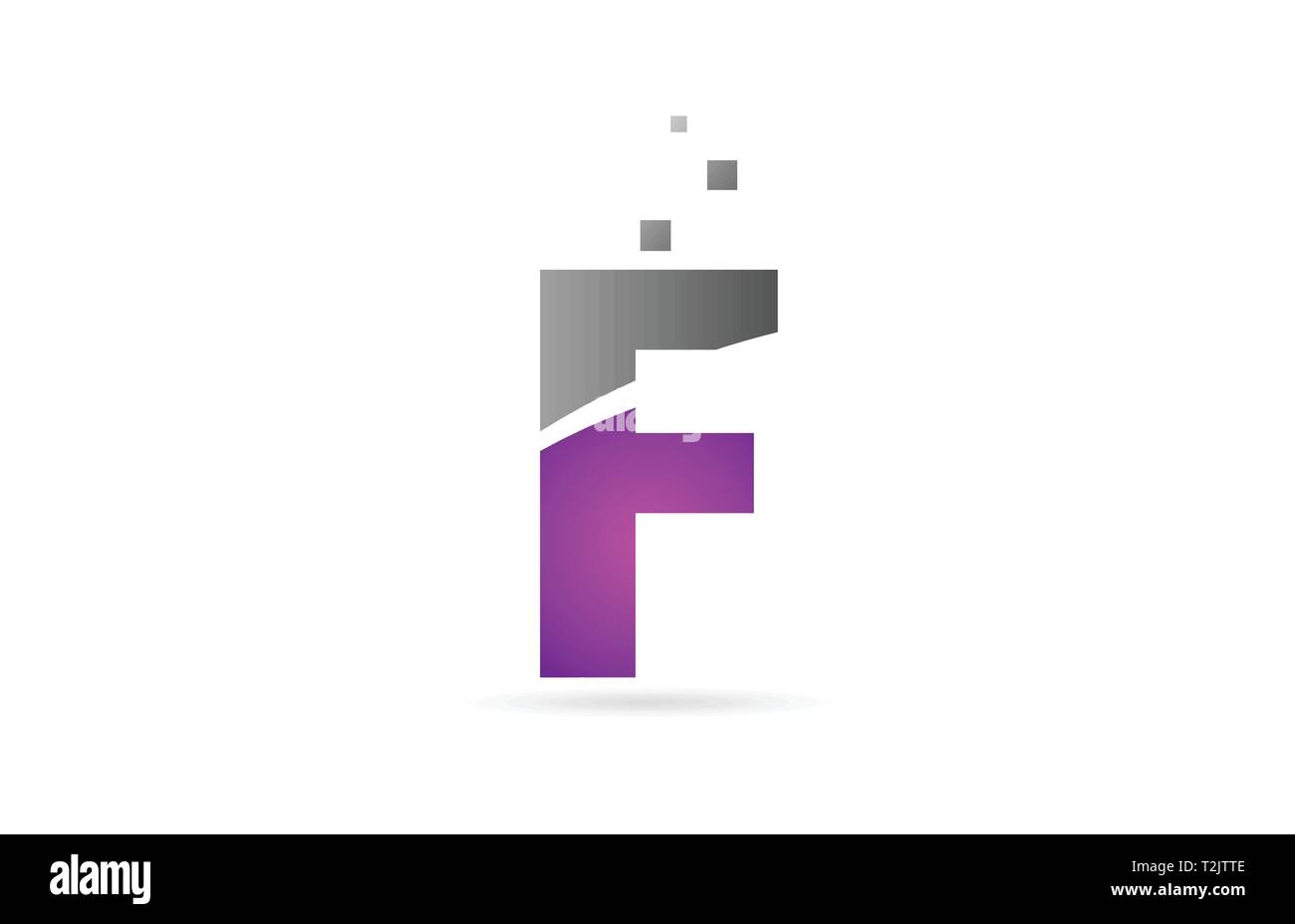 pink grey alphabet letter F logo design suitable for a company or ...