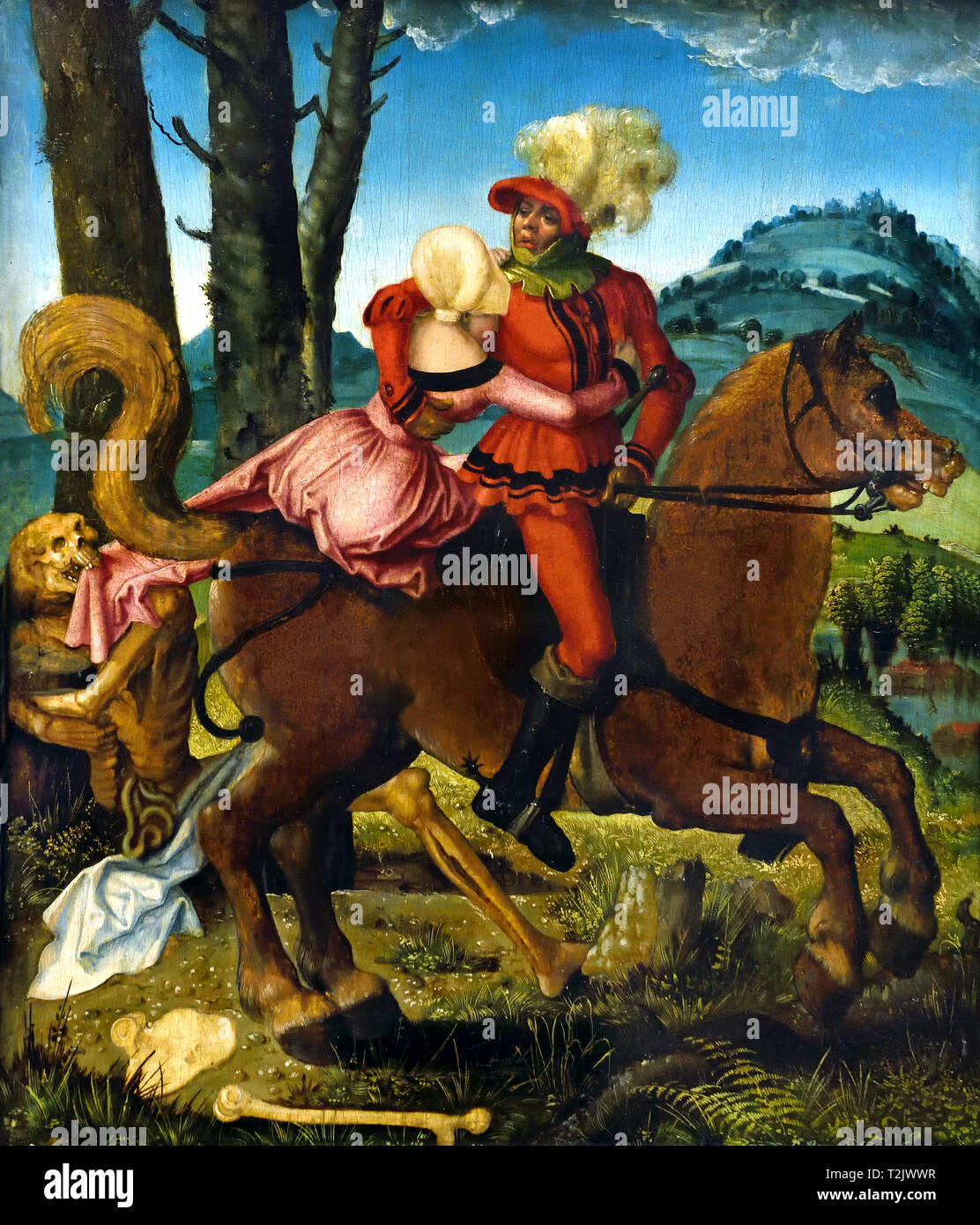The Knight, The Young Girl and Death 1498 15th Century Hans Baldung Grien 1484-1545 German Germany Stock Photo