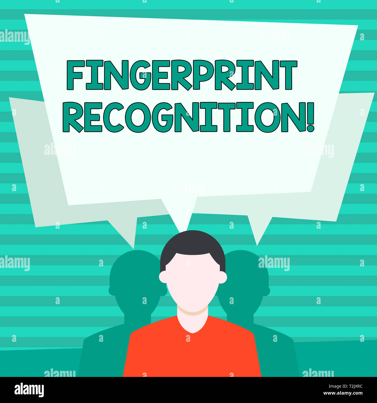 Conceptual hand writing showing Fingerprint Recognition. Concept