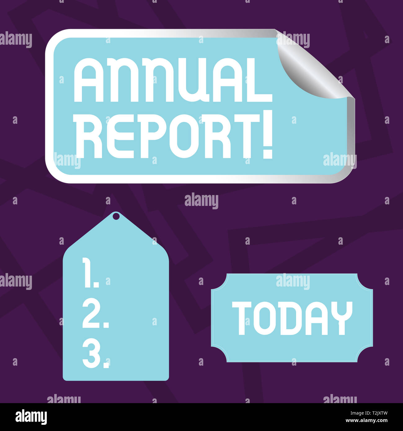 Text sign showing Annual Report. Business photo showcasing includes