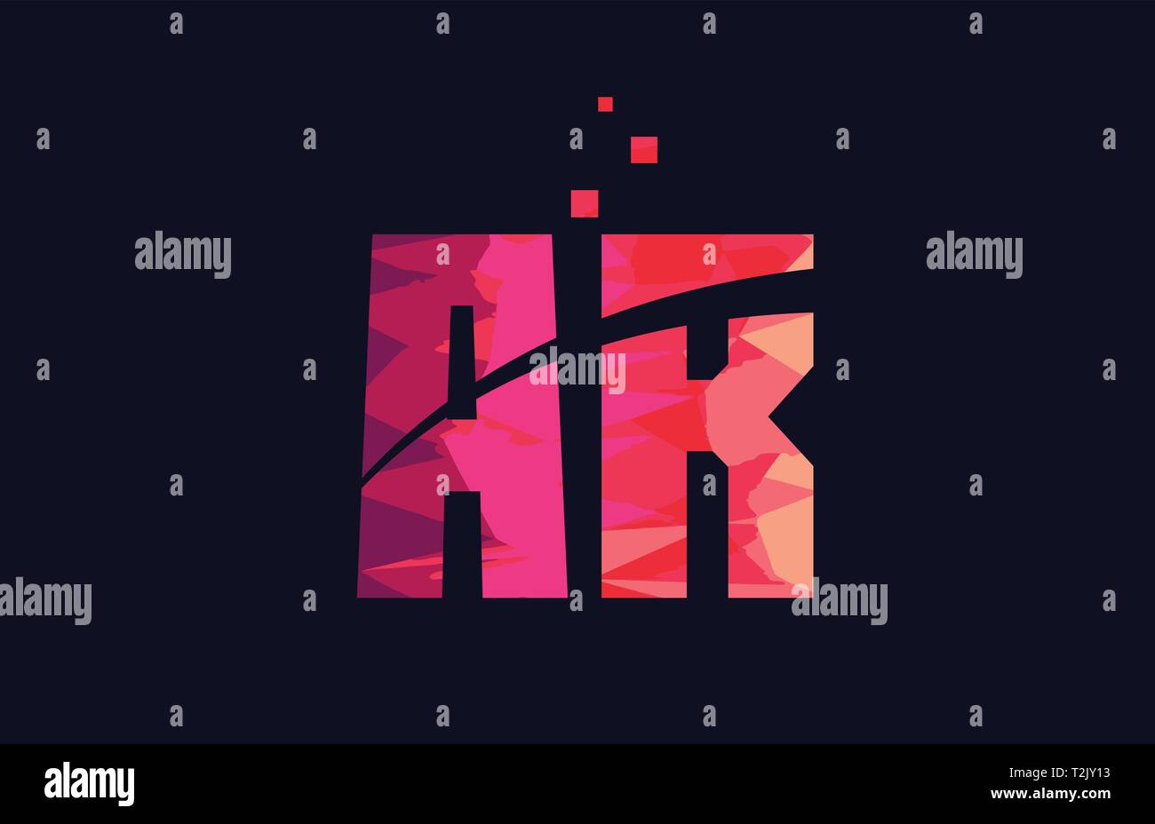pink blue background color alphabet letter AR A R logo combination ...