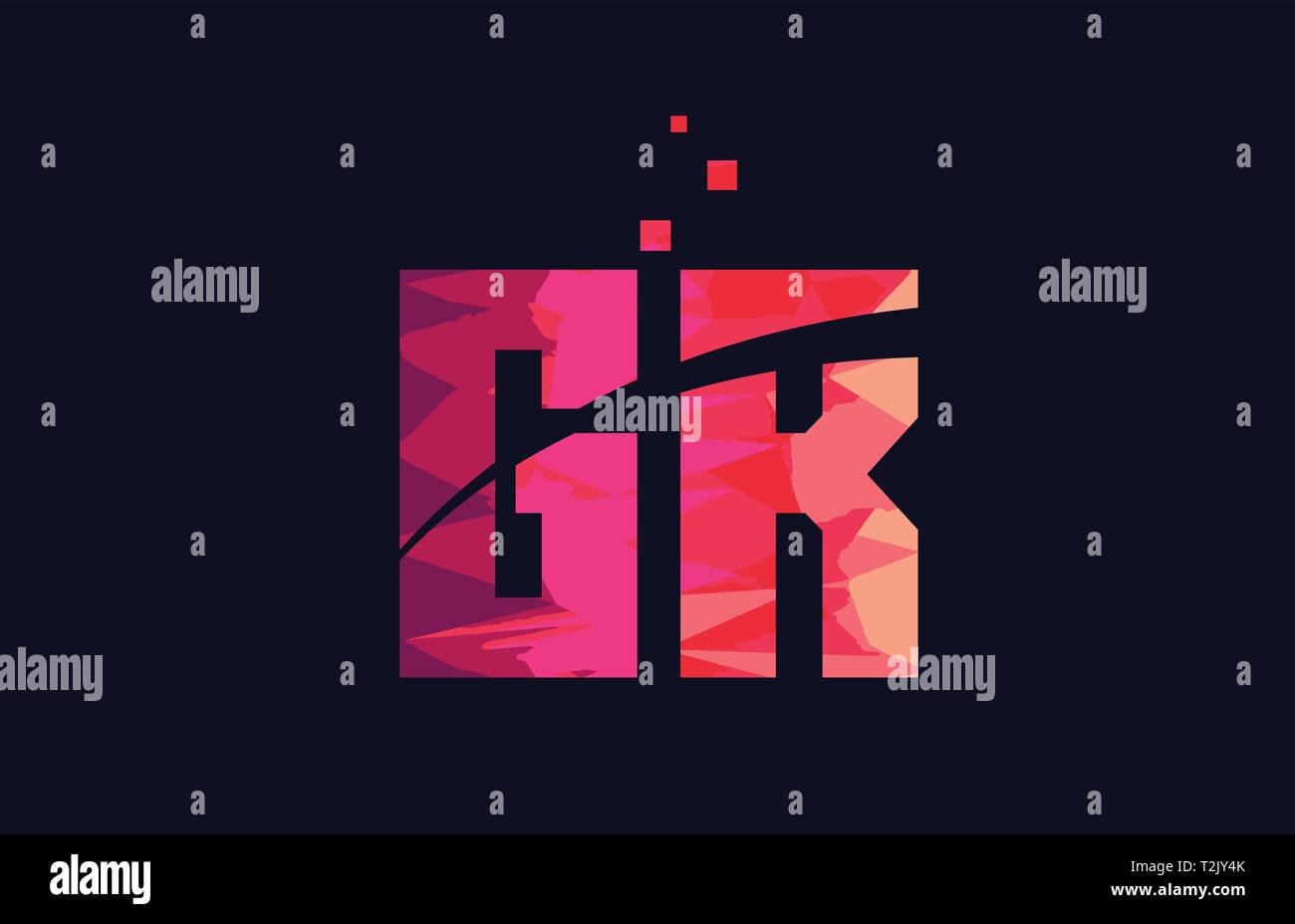 pink blue background color alphabet letter GR G R logo combination ...