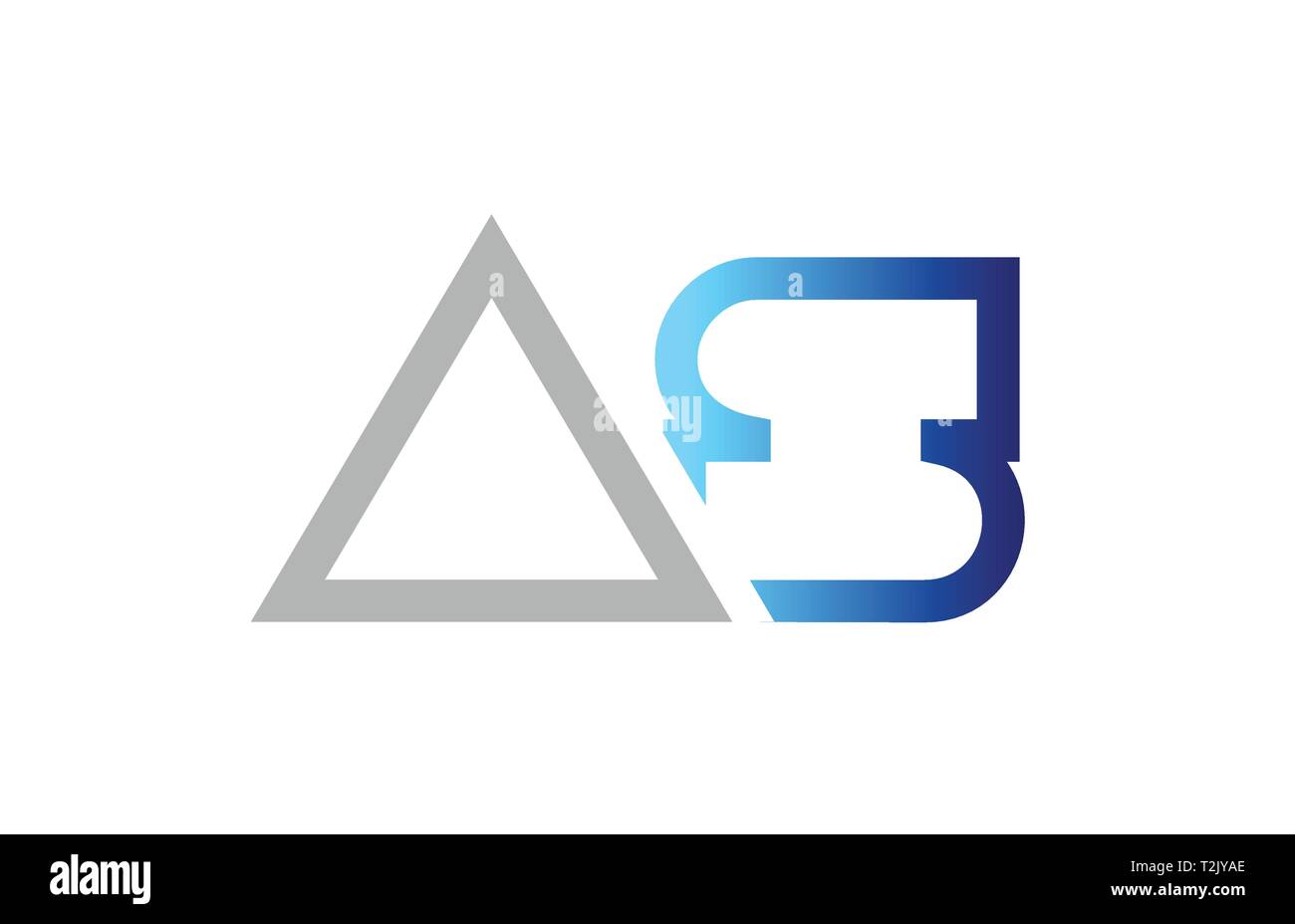 blue grey alphabet letter logo combination as a s design suitable for a ...