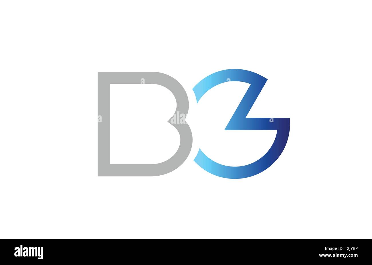 blue grey alphabet letter logo combination bg b g design suitable for a ...