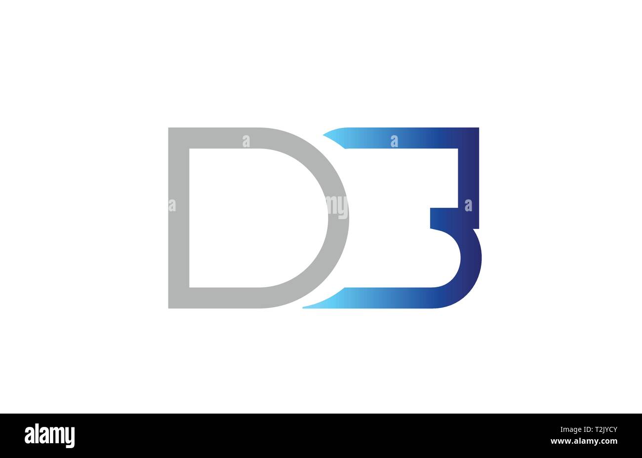 blue grey alphabet letter logo combination ds d s design suitable for a ...