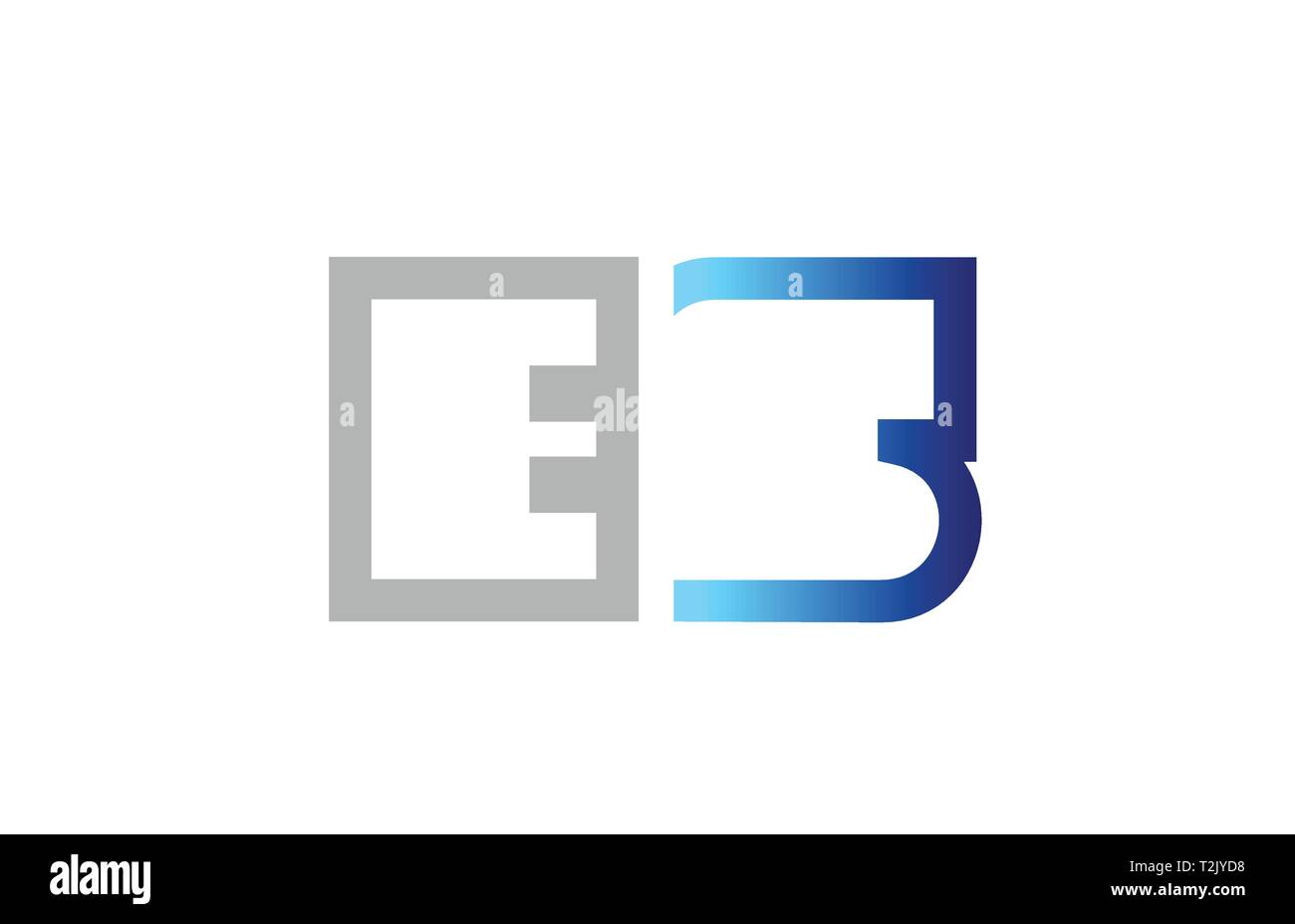 blue grey alphabet letter logo combination es e s design suitable for a ...