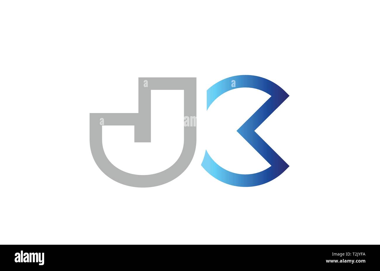 blue grey alphabet letter logo combination jc j c design suitable for a ...