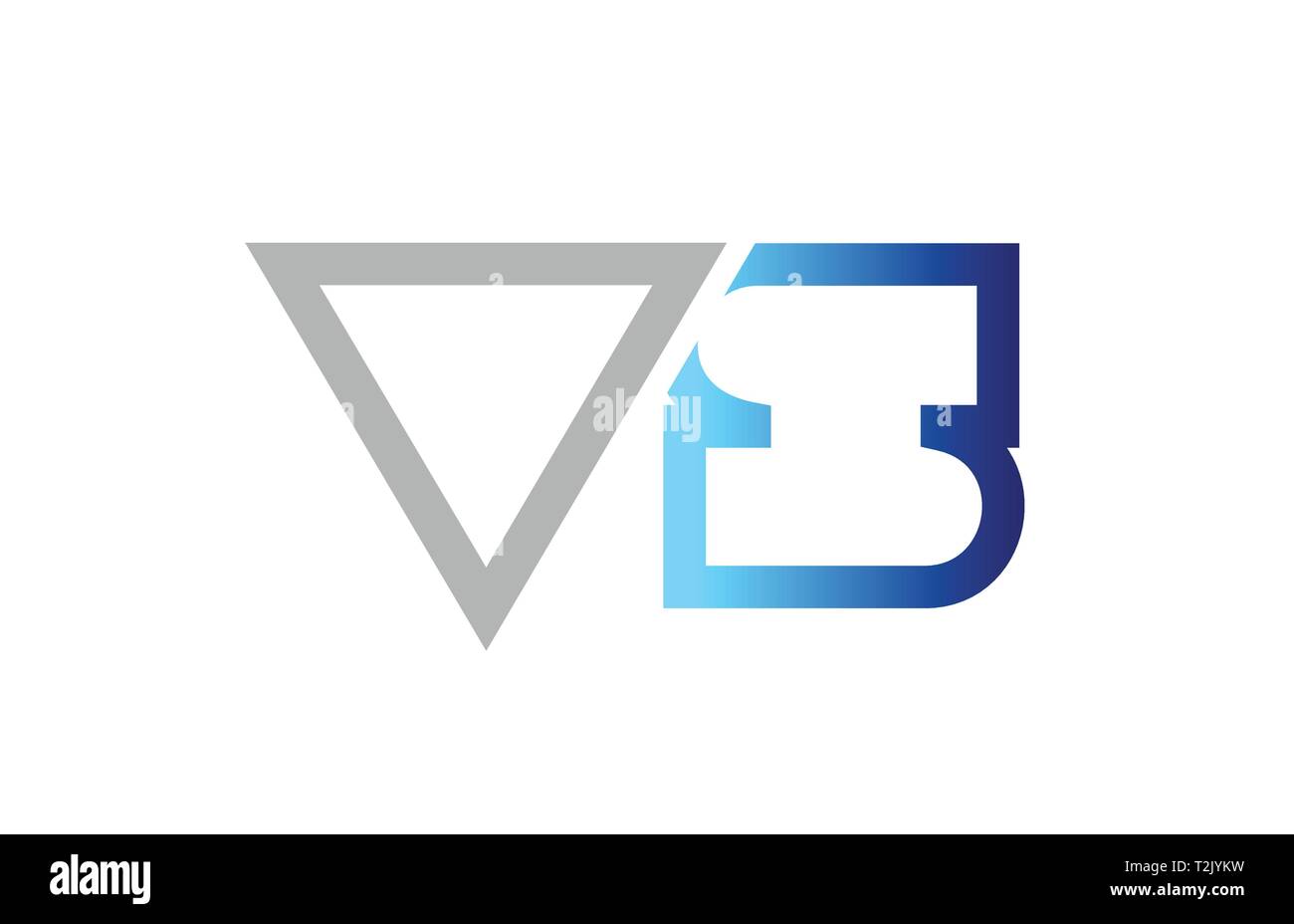 blue grey alphabet letter logo combination vs v s design suitable for a ...