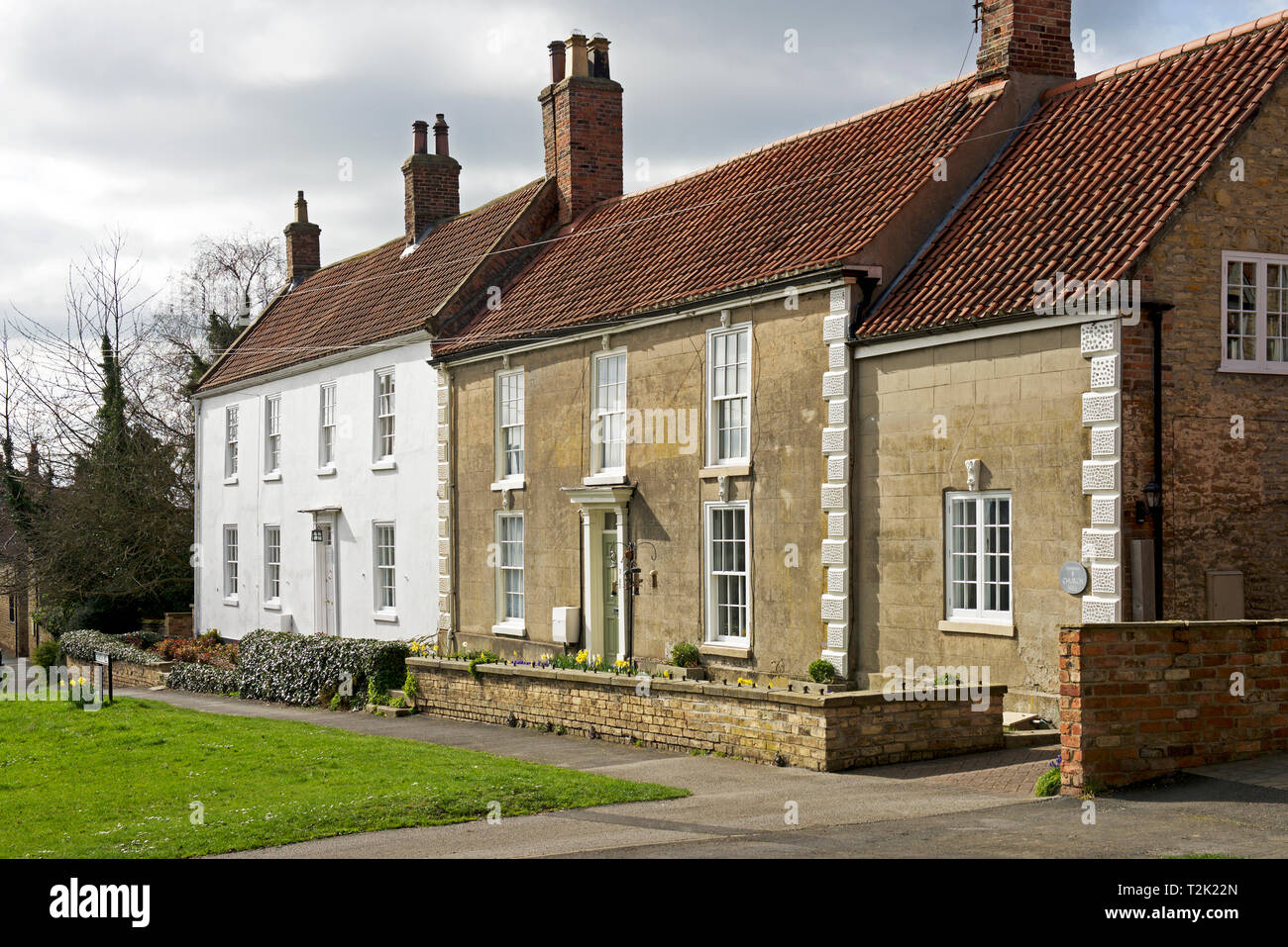 Houses in the village of South Cave, East Yorkshire, England UK Stock