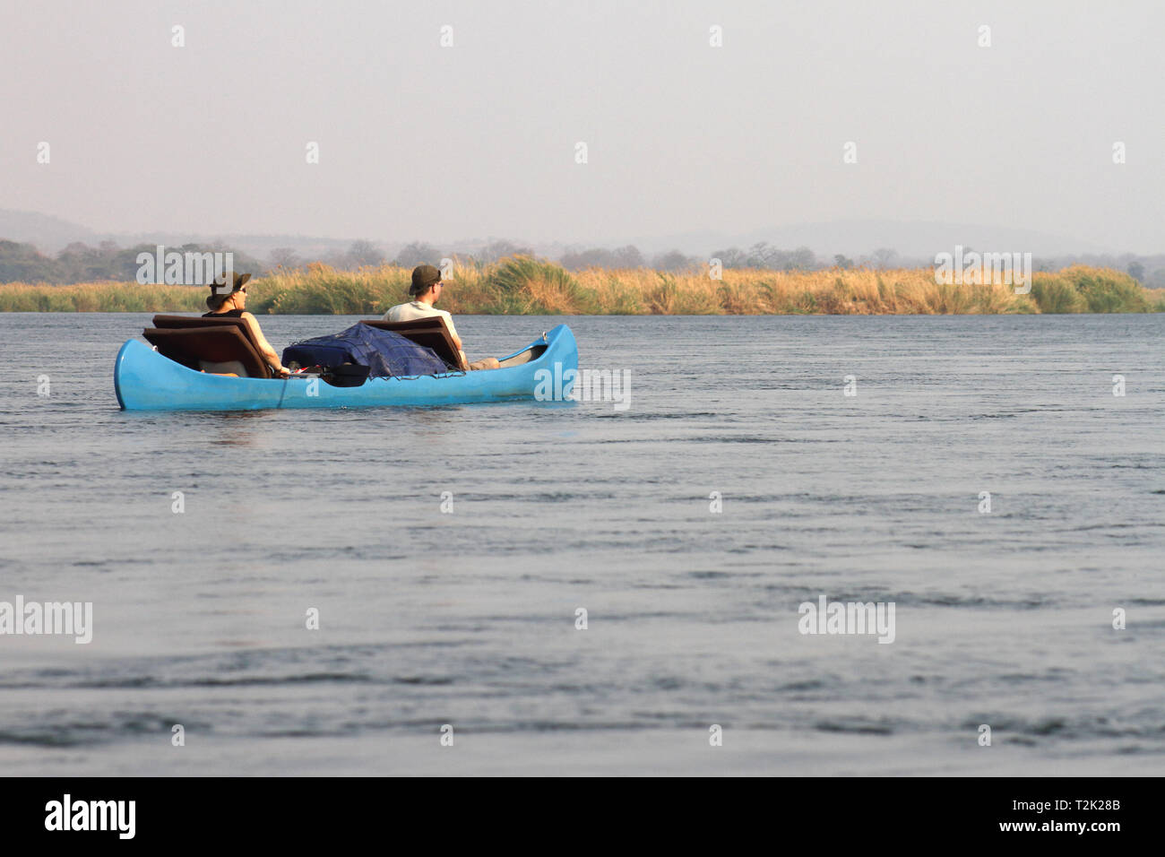 Canoeing trip on the Lower Zambezi Stock Photo
