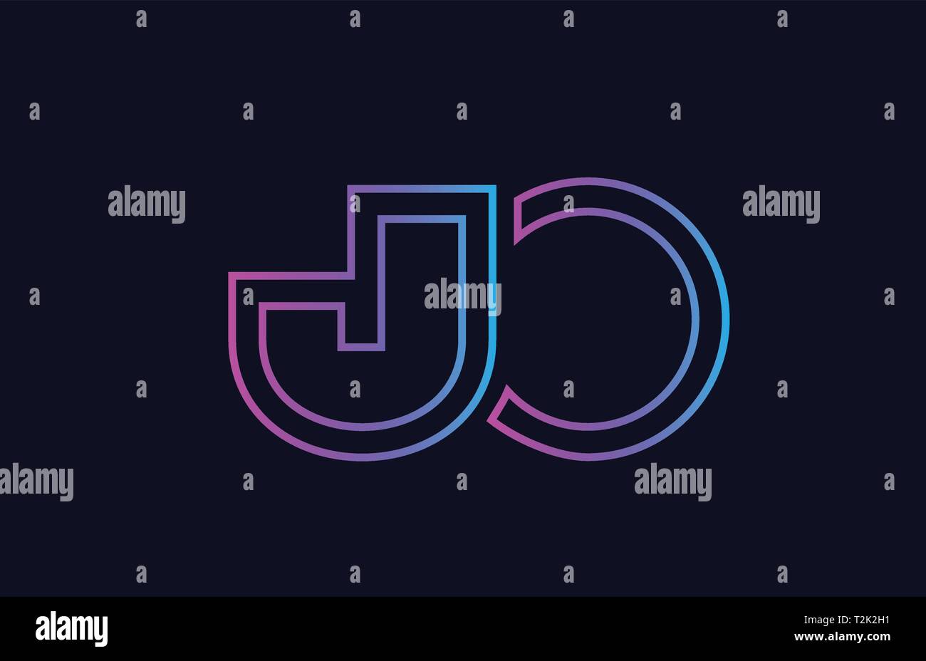 blue pink alphabet letter logo combination jo j o design suitable for a ...