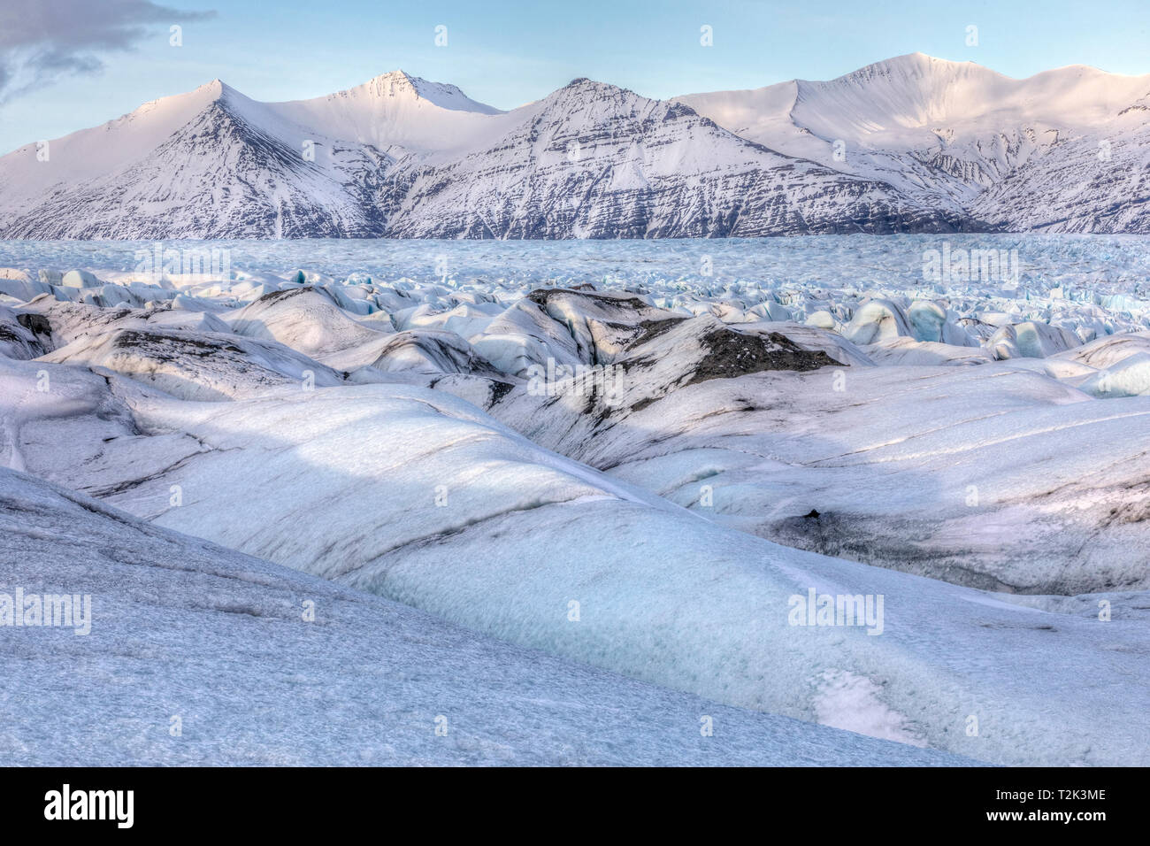 Vatnajokull, glacier,  Sudurland, Iceland, Europe Stock Photo