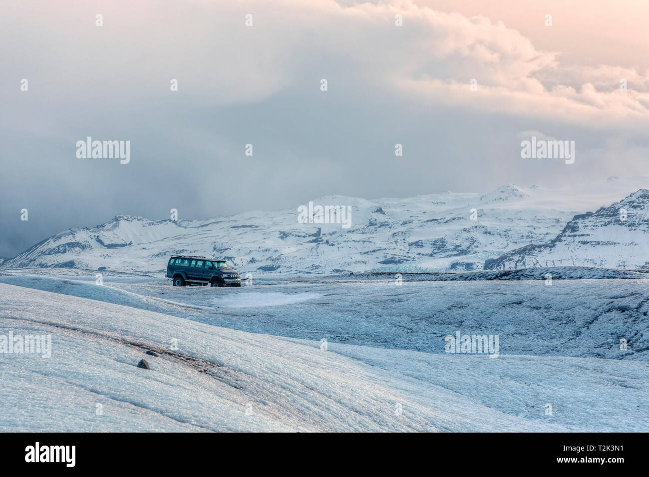 Vatnajokull, glacier,  Sudurland, Iceland, Europe Stock Photo