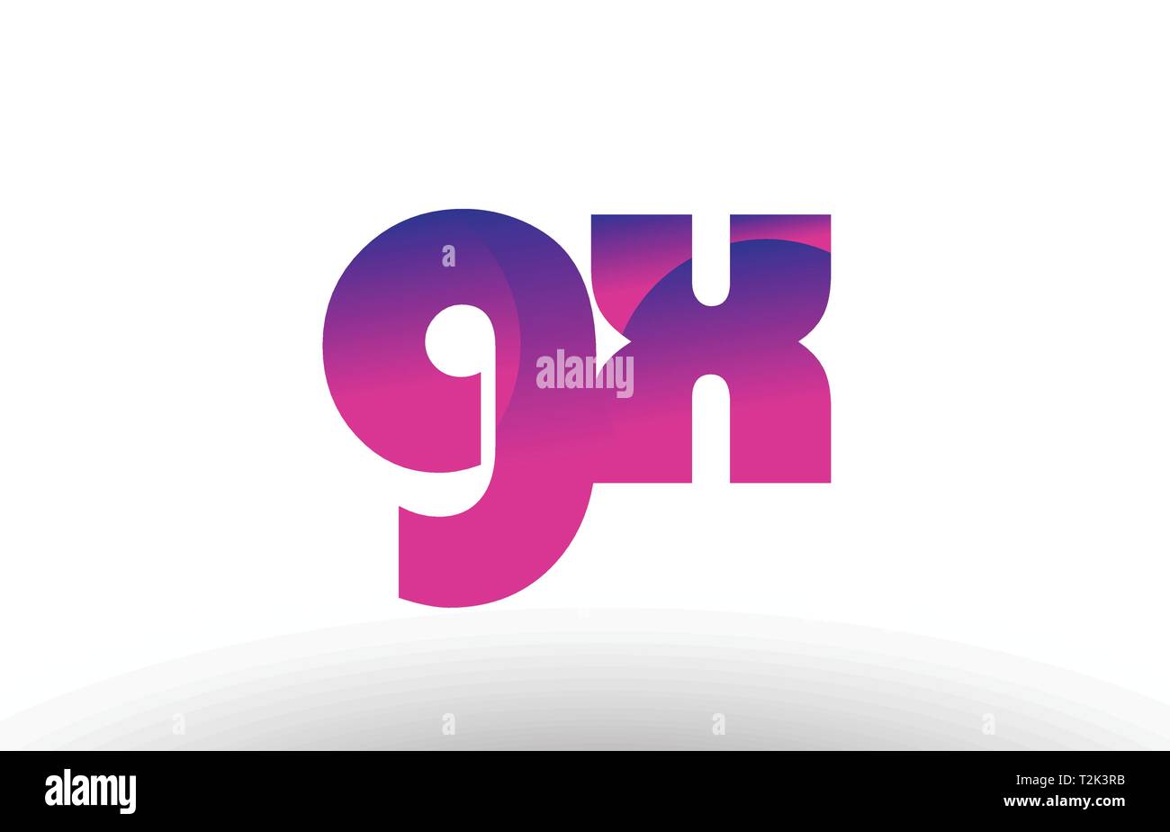Design of alphabet letter logo combination gx g x with pink gradient ...