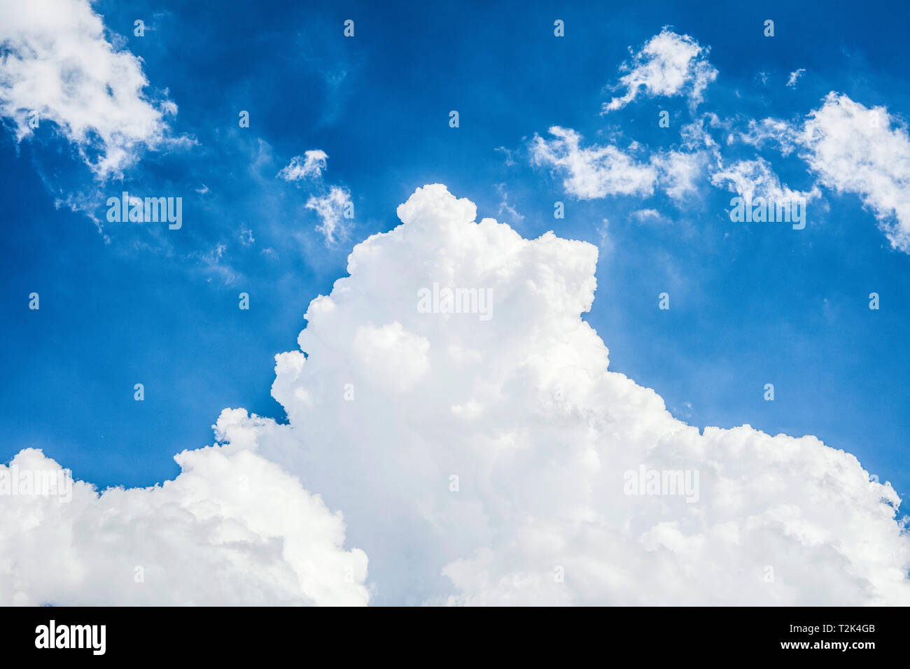 White Cloud in blue sky on a sunny day. Stock Photo