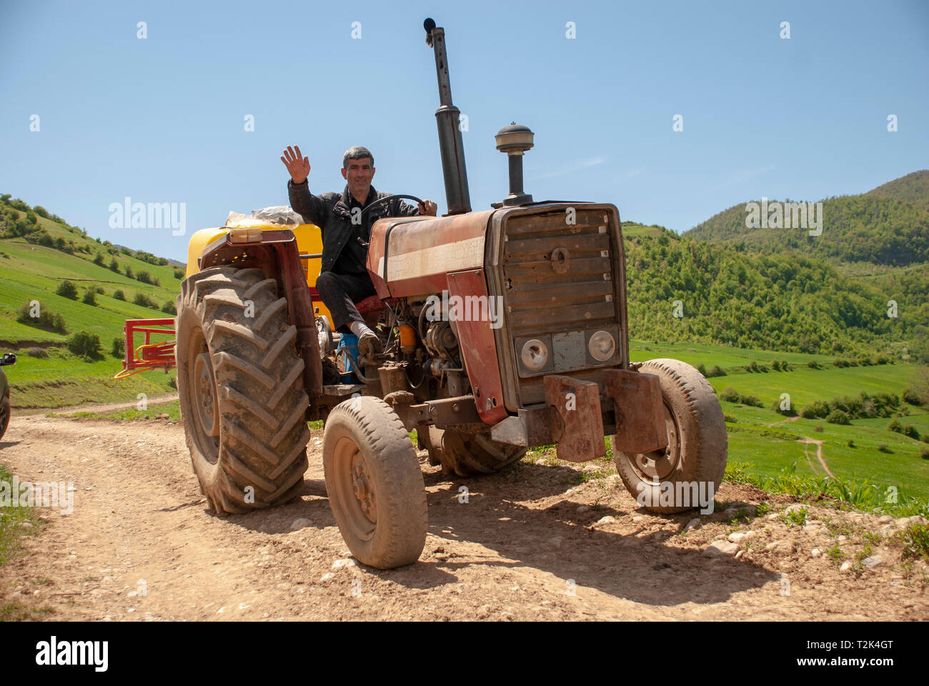 farmer on tractor