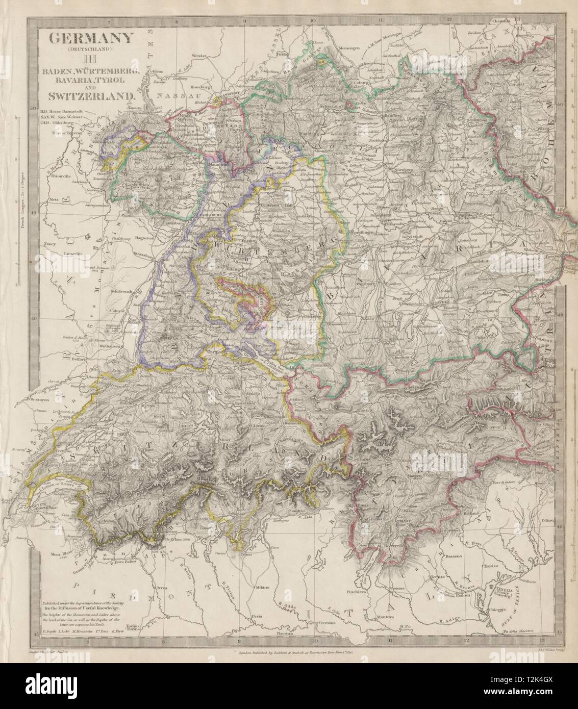 Map wurttemberg 1800 germany