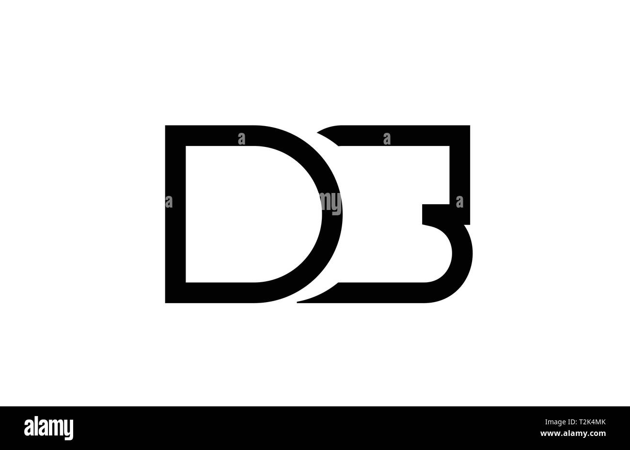 black and white alphabet letter logo combination ds d s design suitable ...