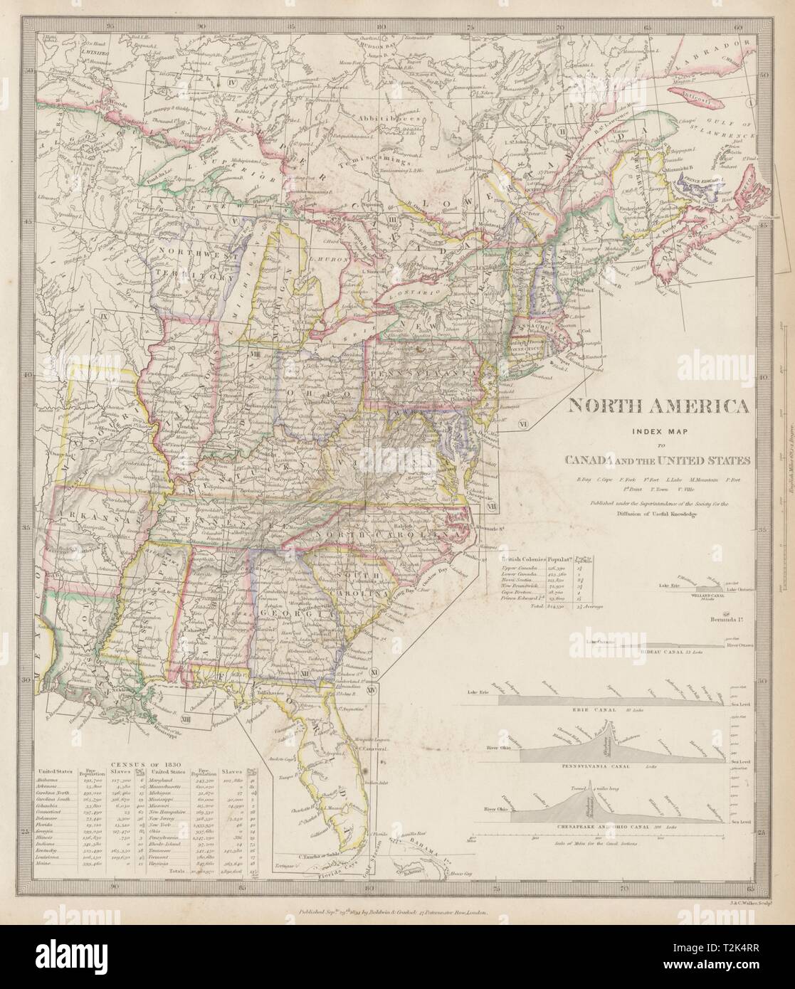 1830 To 1895 Map Of America Map - North America Eastcanada Usacanal Profiles1830 Census Table Sduk 1844 Map T2K4RR