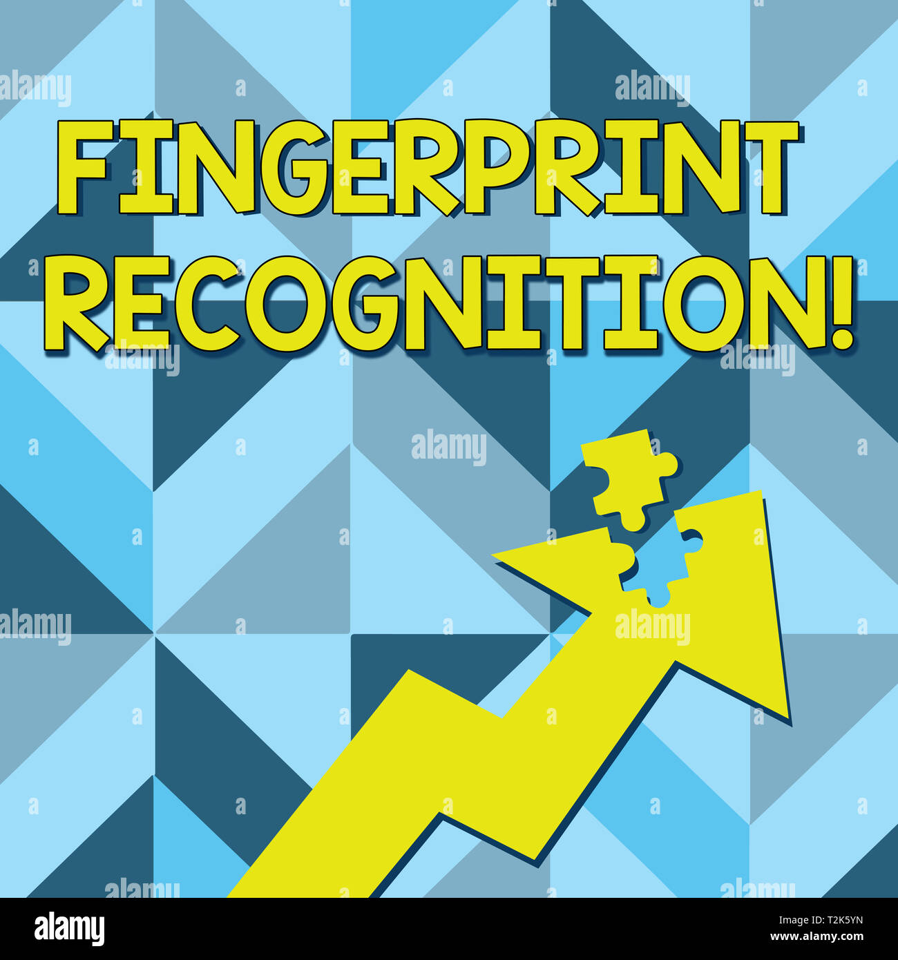 Conceptual hand writing showing Fingerprint Recognition. Concept