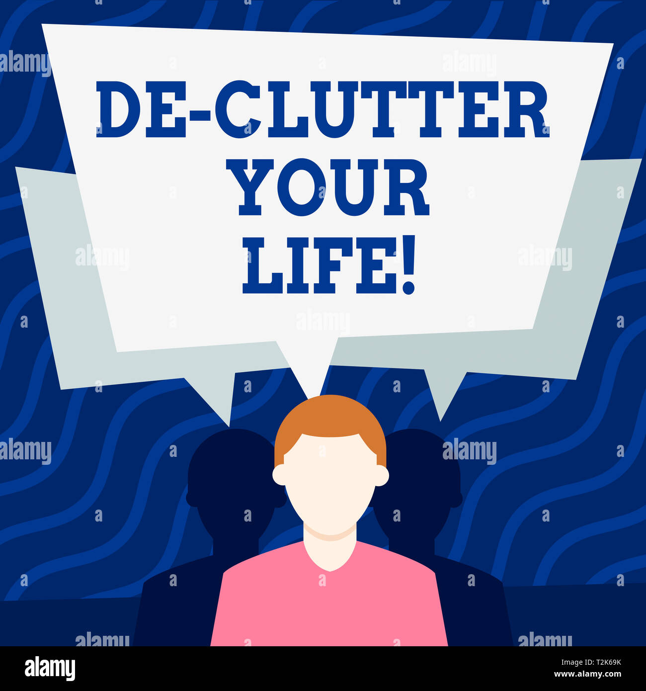 Writing note showing De Clutter Your Life. Business concept for remove ...