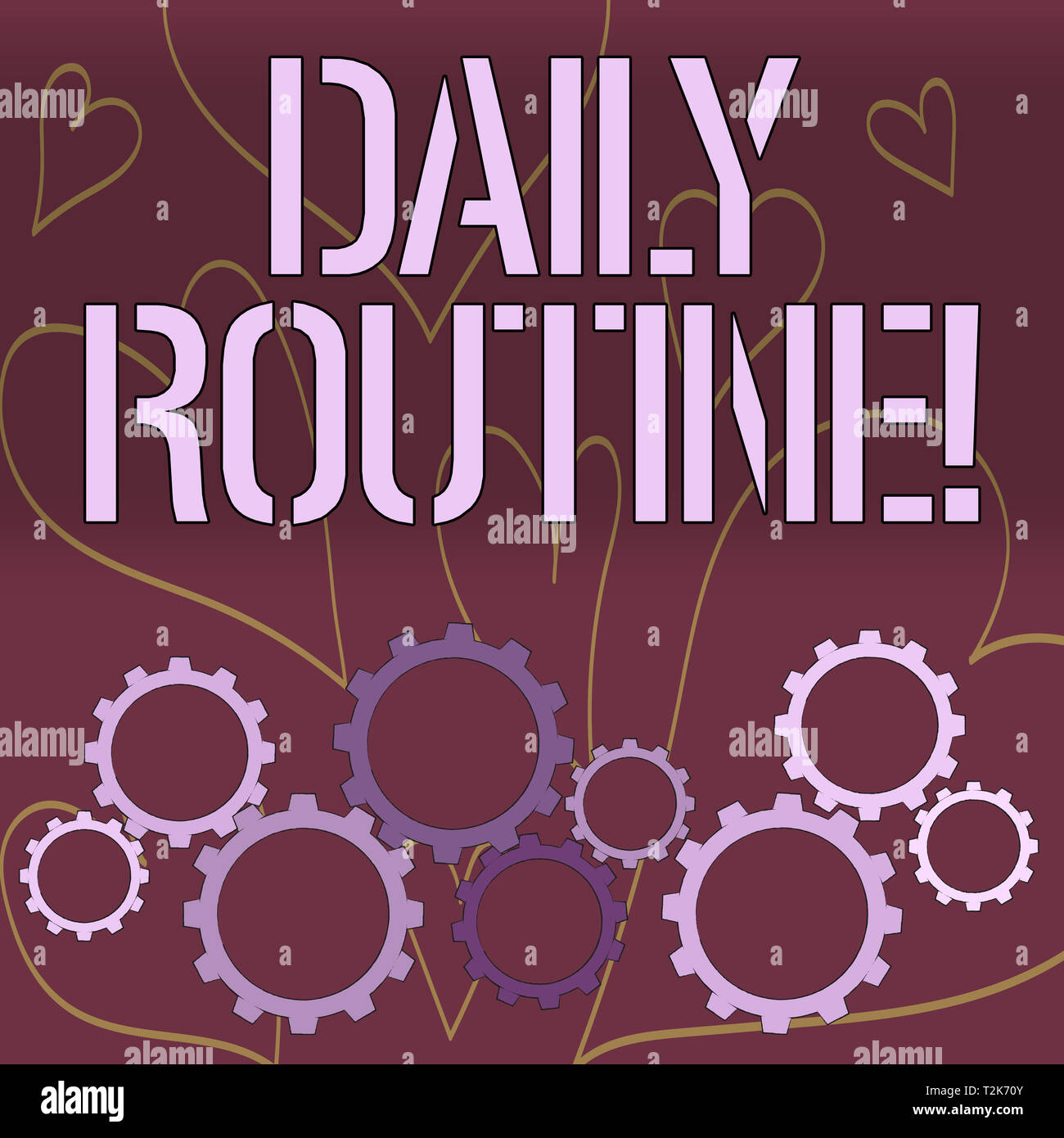 Word writing text Daily Routine. Business photo showcasing customary or ...