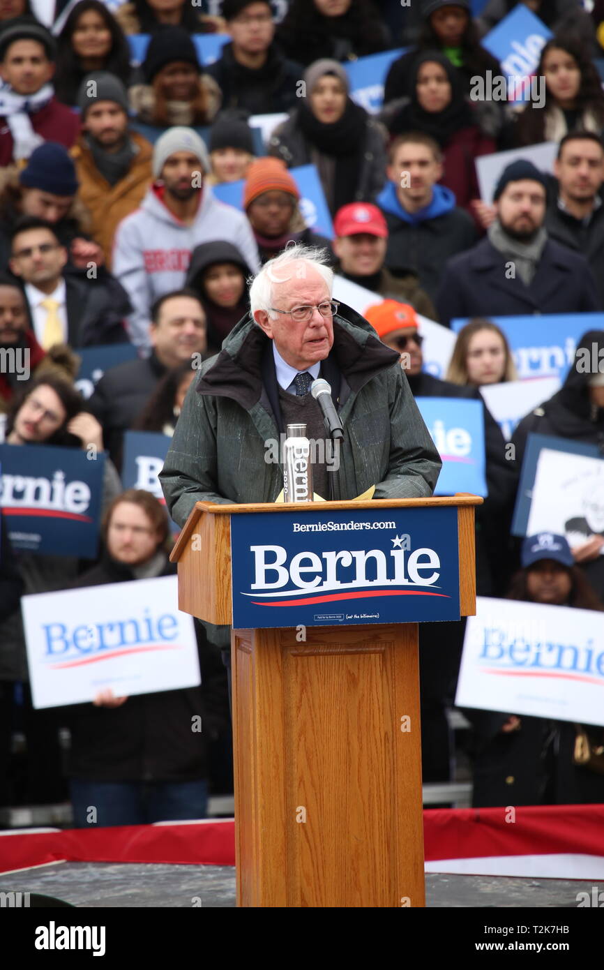 Bernie Rally 2020 Springfield Senator Bernie Sanders 2020 Kick Off Rally held in Brooklyn, NY ...