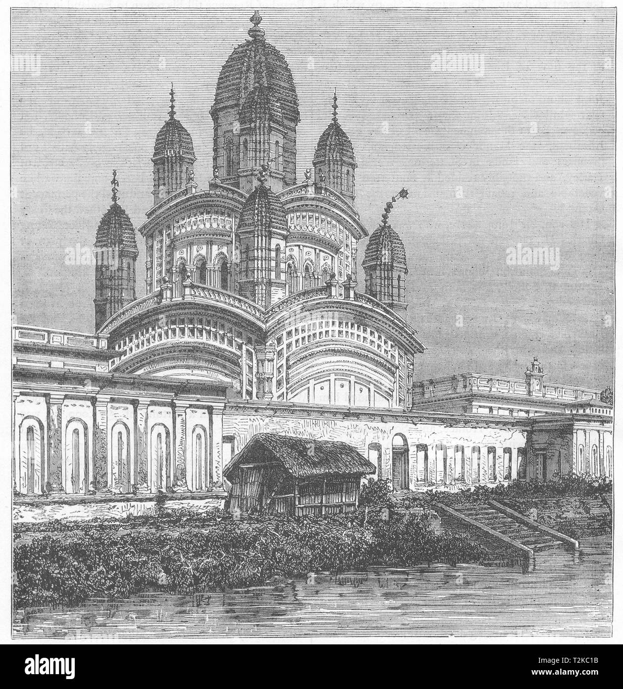 INDIA. Great Mosque, Hooghly, Calcutta(Kolkata) c1880 old antique print Stock Photo