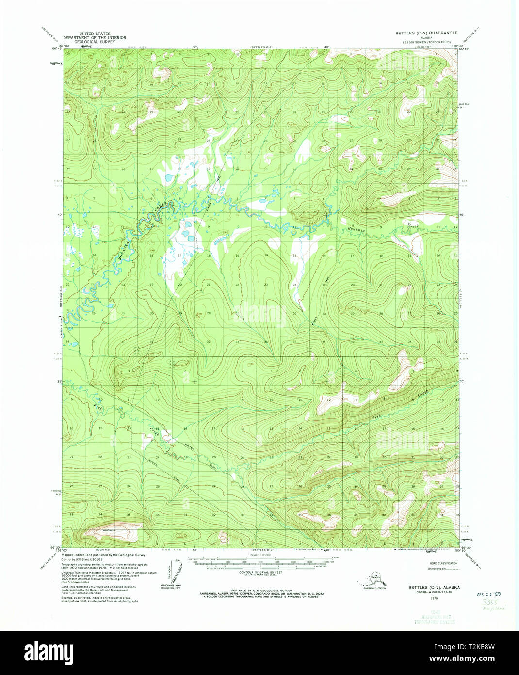 USGS TOPO Map Alaska AK Bettles - Usgs Topo Map Alaska Ak Bettles C 2 354495 1970 63360 Restoration T2KE8W 