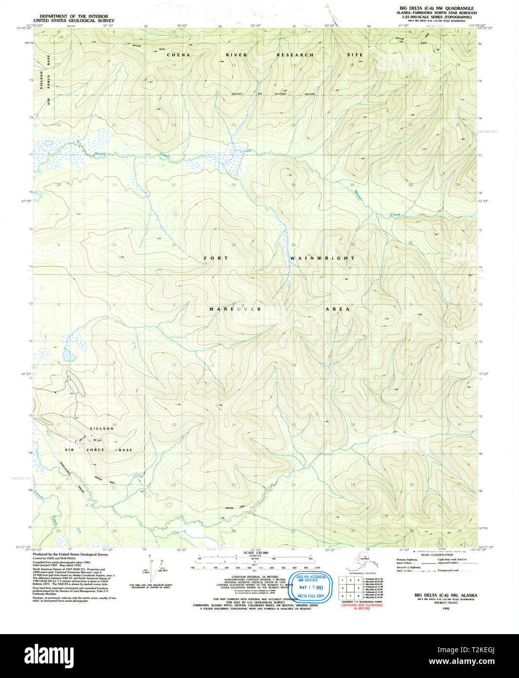 USGS TOPO Map Alaska AK Big Delta - Usgs Topo Map Alaska Ak Big Delta C 6 Nw 353650 1992 25000 Restoration T2KEGJ