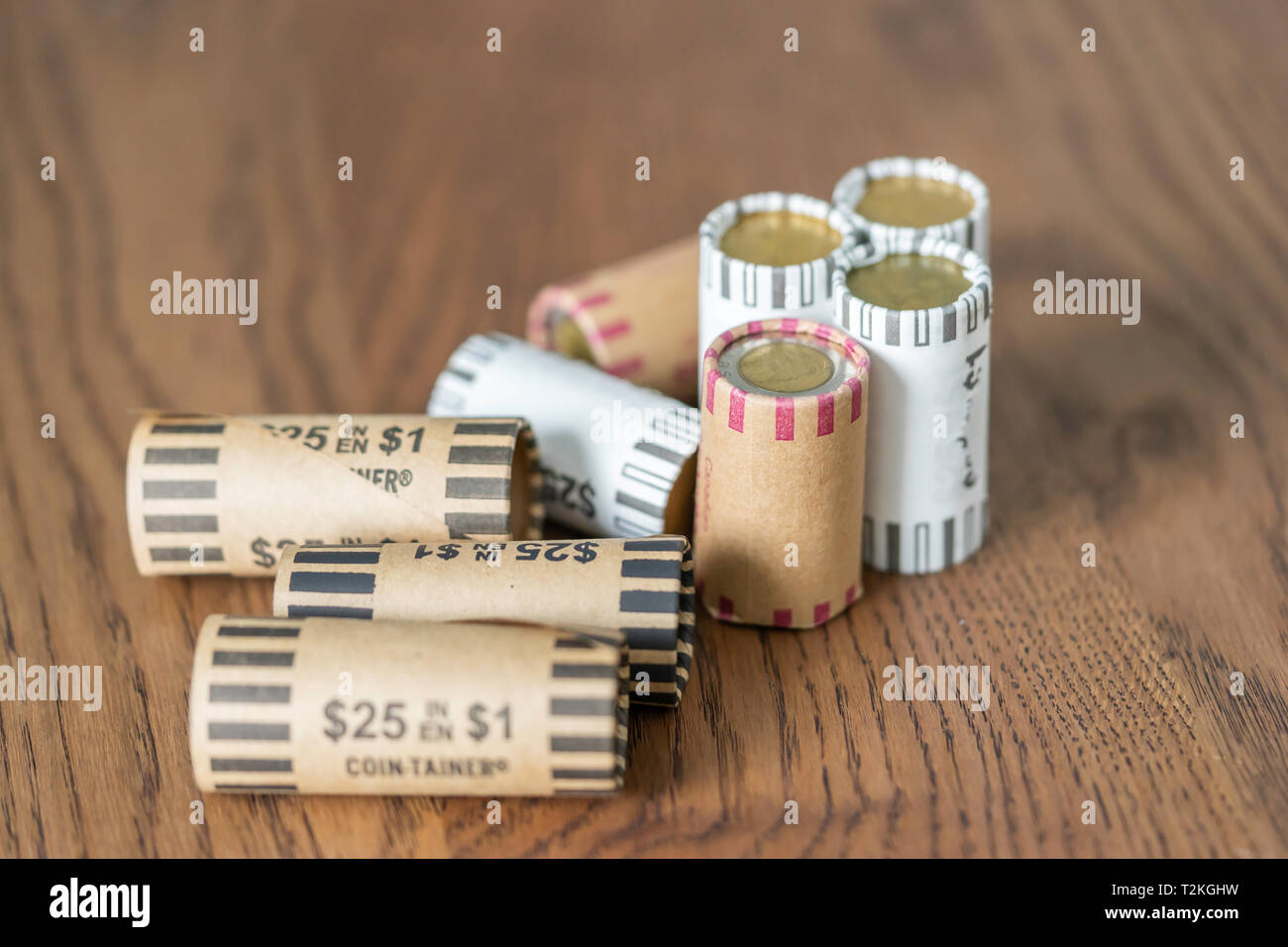 Rolled coins hires stock photography and images Alamy