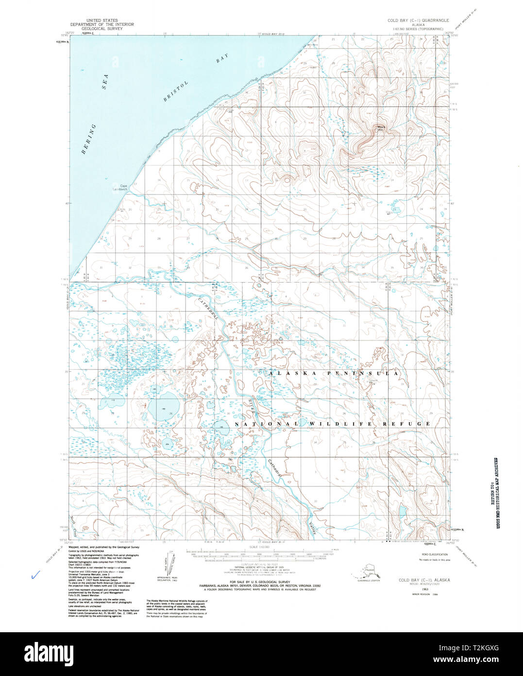 USGS TOPO Map Alaska AK Cold Bay - Usgs Topo Map Alaska Ak Cold Bay C 1 355078 1963 63360 Restoration T2KGXG