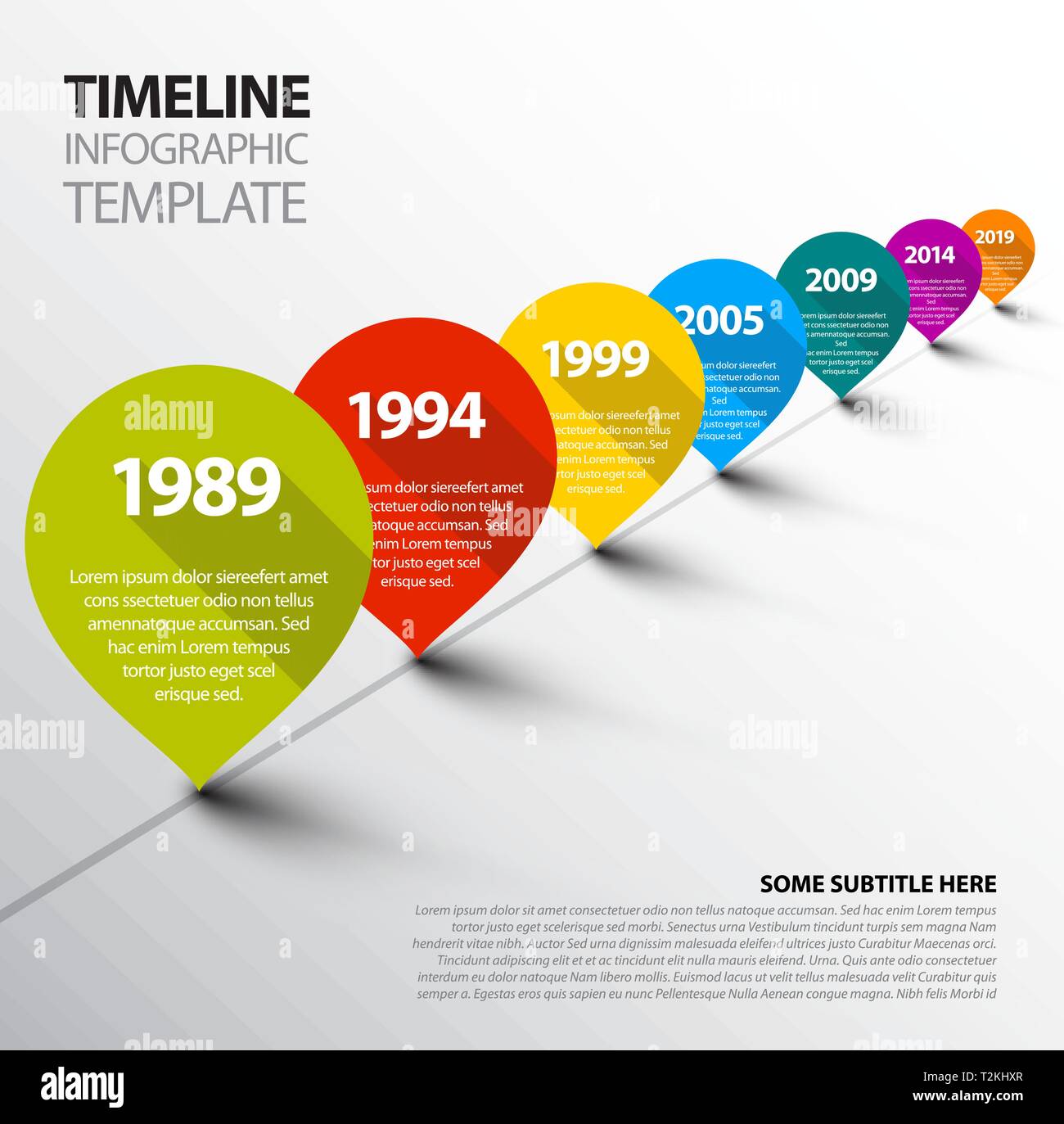 Vector retro Infographic Timeline Template with pointers Stock Vector ...