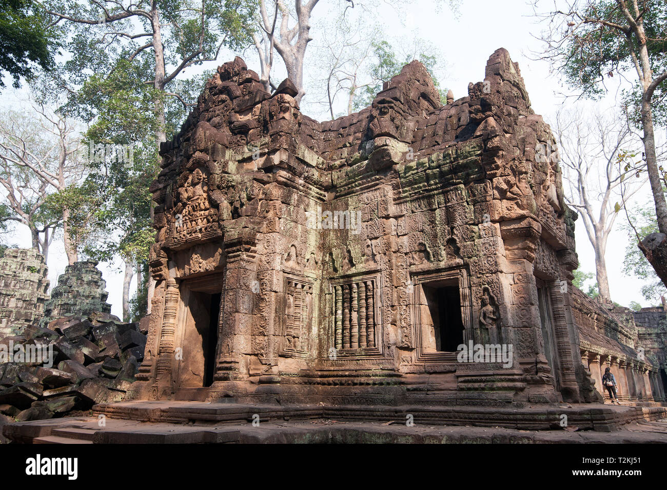 CAMBODIA: Angkor Wat is a temple complex in Cambodia and one of the largest religious monuments in the world, on a site measuring 162.6 hectares (1,62 Stock Photo