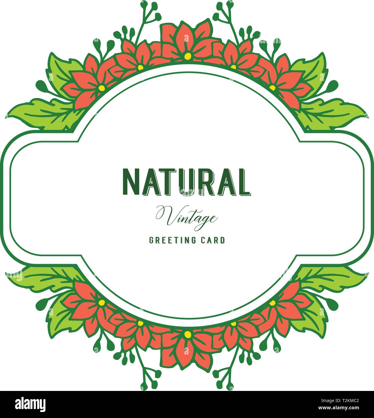 Vector illustration abstract orange flower frame for design natural ...
