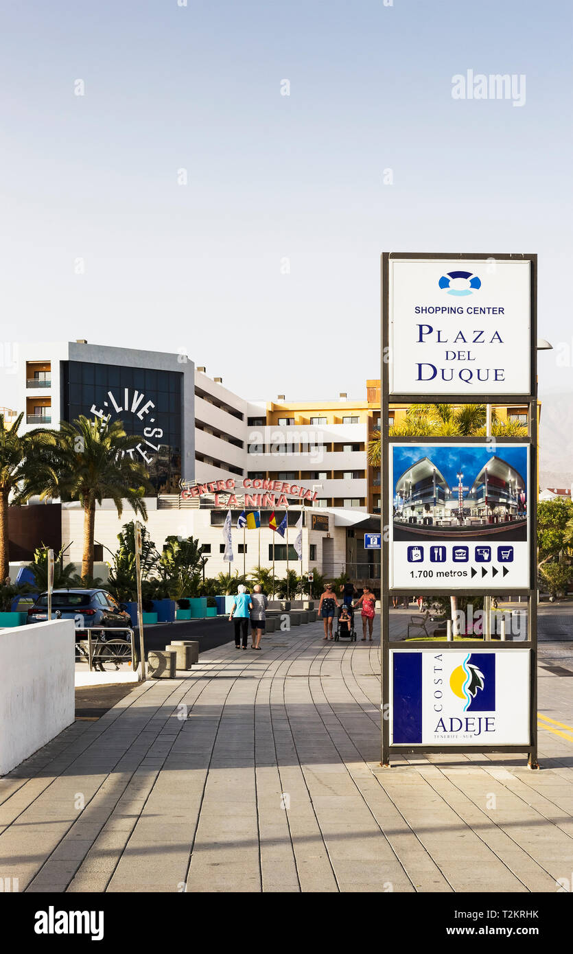 Plaza Del Duque at Costa Adeje, Tenerife, Canary Islands, Spain Stock Photo  - Alamy