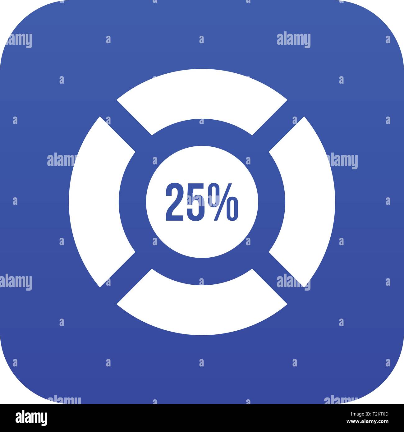 Sign 25 load icon digital blue for any design isolated on white vector ...