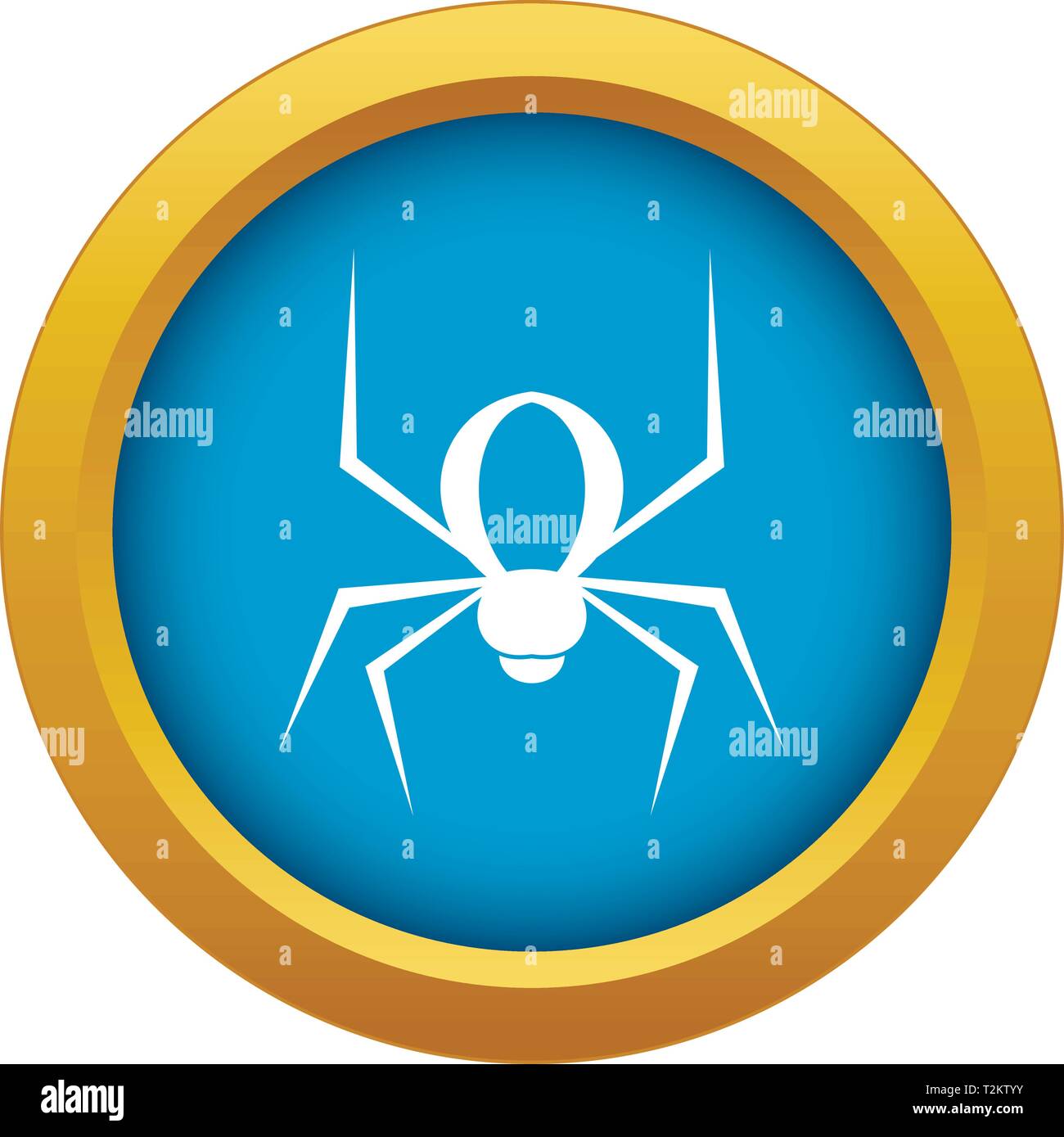Spider icon blue vector isolated on white background for any design ...