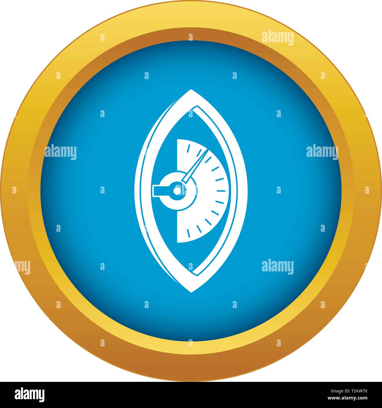 Hand power meter icon blue vector isolated on white background for any ...