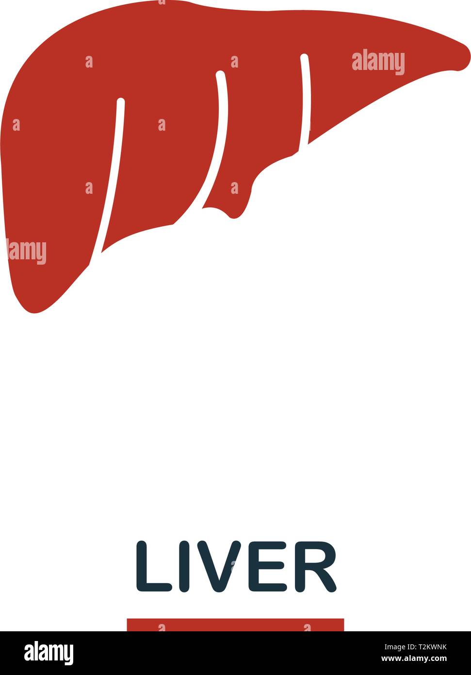 Liver icon. Creative design from healthcare icons collection. Two color ...