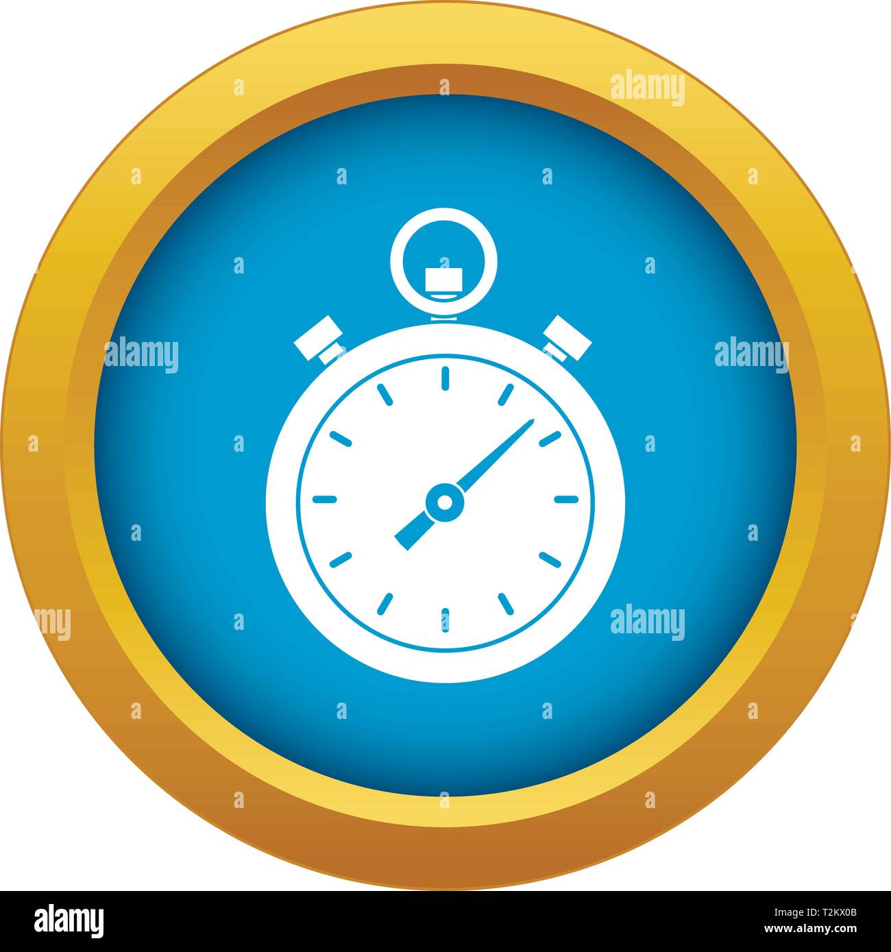 Chronometer icon blue vector isolated on white background for any ...