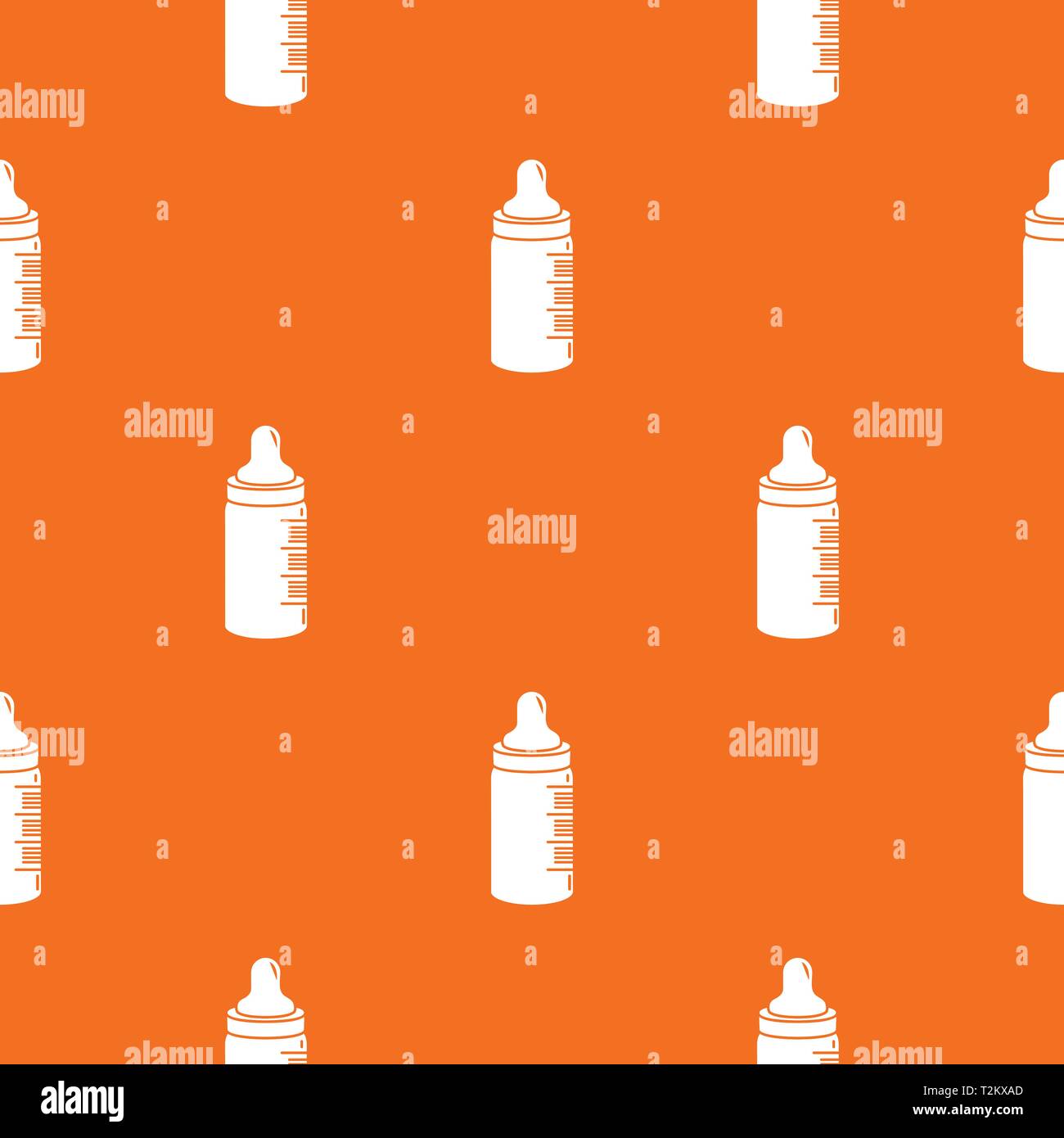 Baby bottle pattern vector orange for any web design best Stock Vector