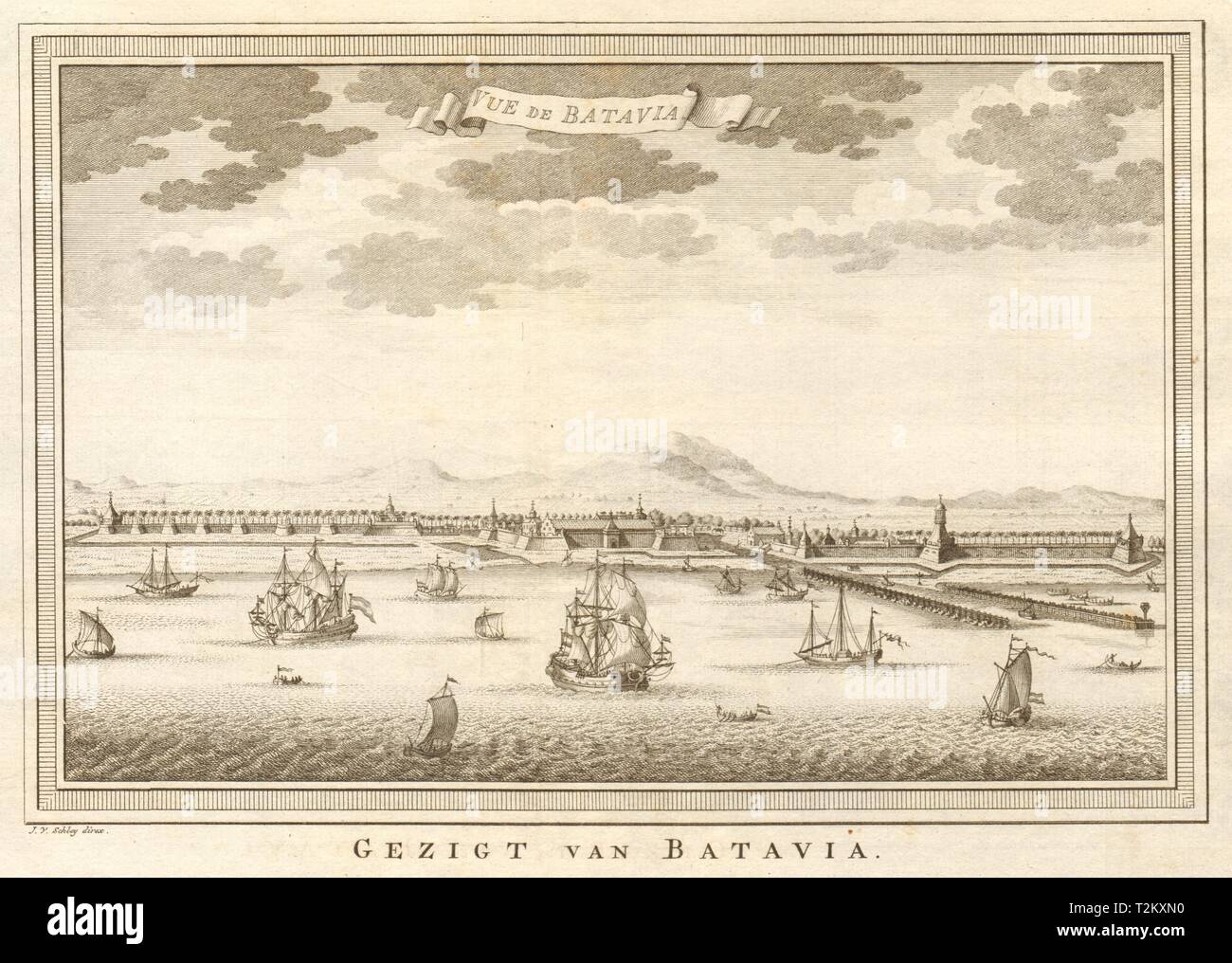 View of the city of Batavia, Dutch East Indies. Jakarta View of the city of Batavia, Dutch East Indies. Jakarta