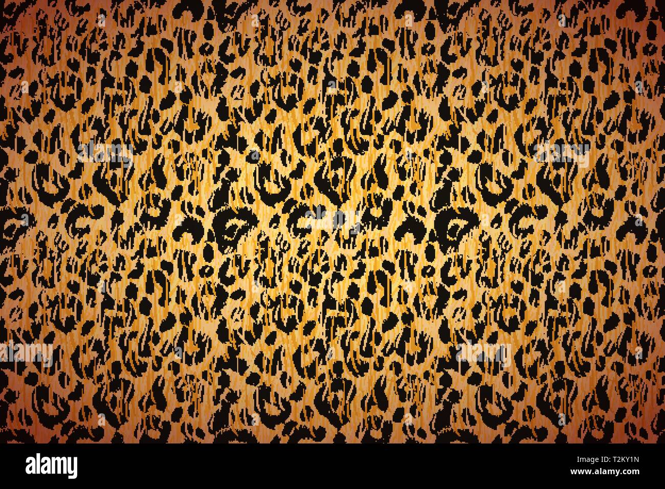 Bright yellow realistic leopard skin with black spots, wide detailed ...