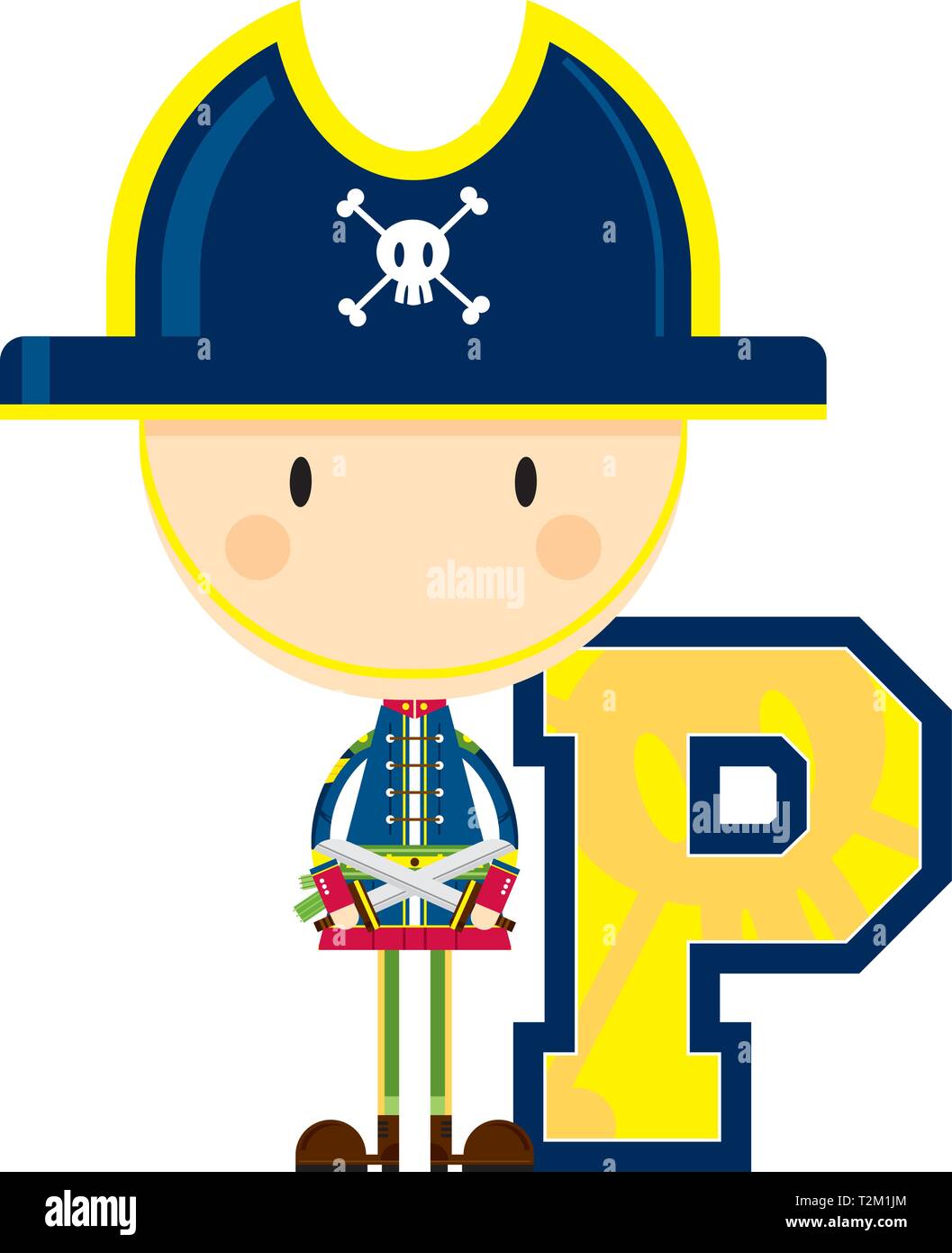 P is for Pirate Educational Illustration Stock Vector Image & Art - Alamy